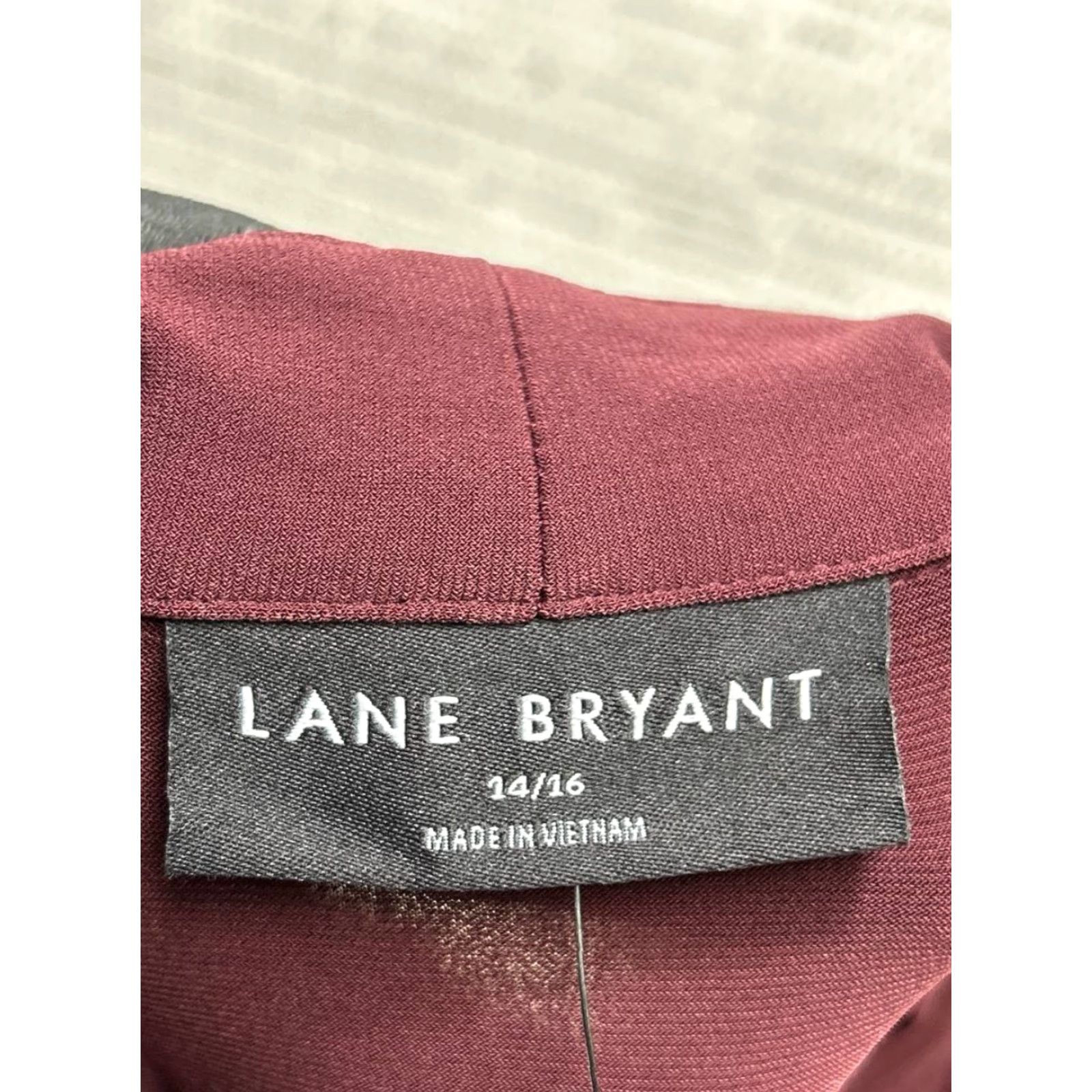 Vintage Lane Bryant Dress Jersey Midi Wrap Red 14-16 V-Neck 3/4 Sleeve Womens Modern Everyday Size XL / US 12-14 / IT 48-50 - 4 Thumbnail