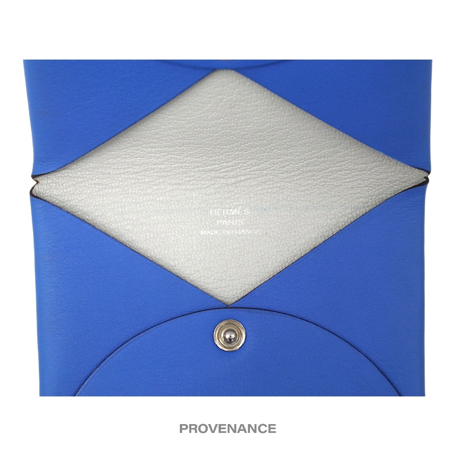 Hermes 🔴 Hermès Sailor Tattoo Calvi Card Wallet - Blue/Grey Size ONE SIZE - 7 Thumbnail