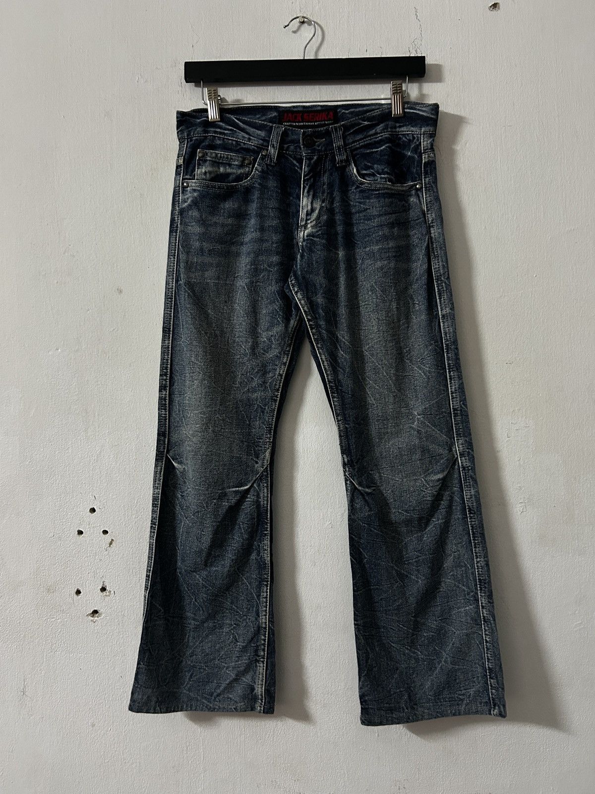 If Six Was Nine 00’s Japanese Brand Jack Serika Wings Flare Jeans Size US 30 / EU 46 - 5 Thumbnail