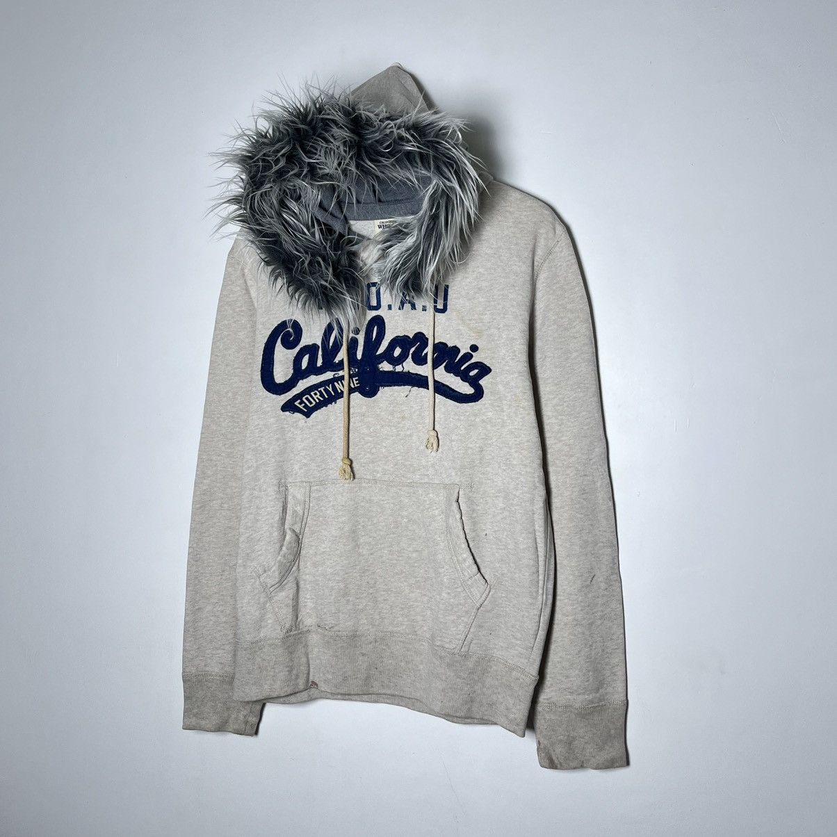 WHO A.U California Faux Fur Hoodie LGB Style
