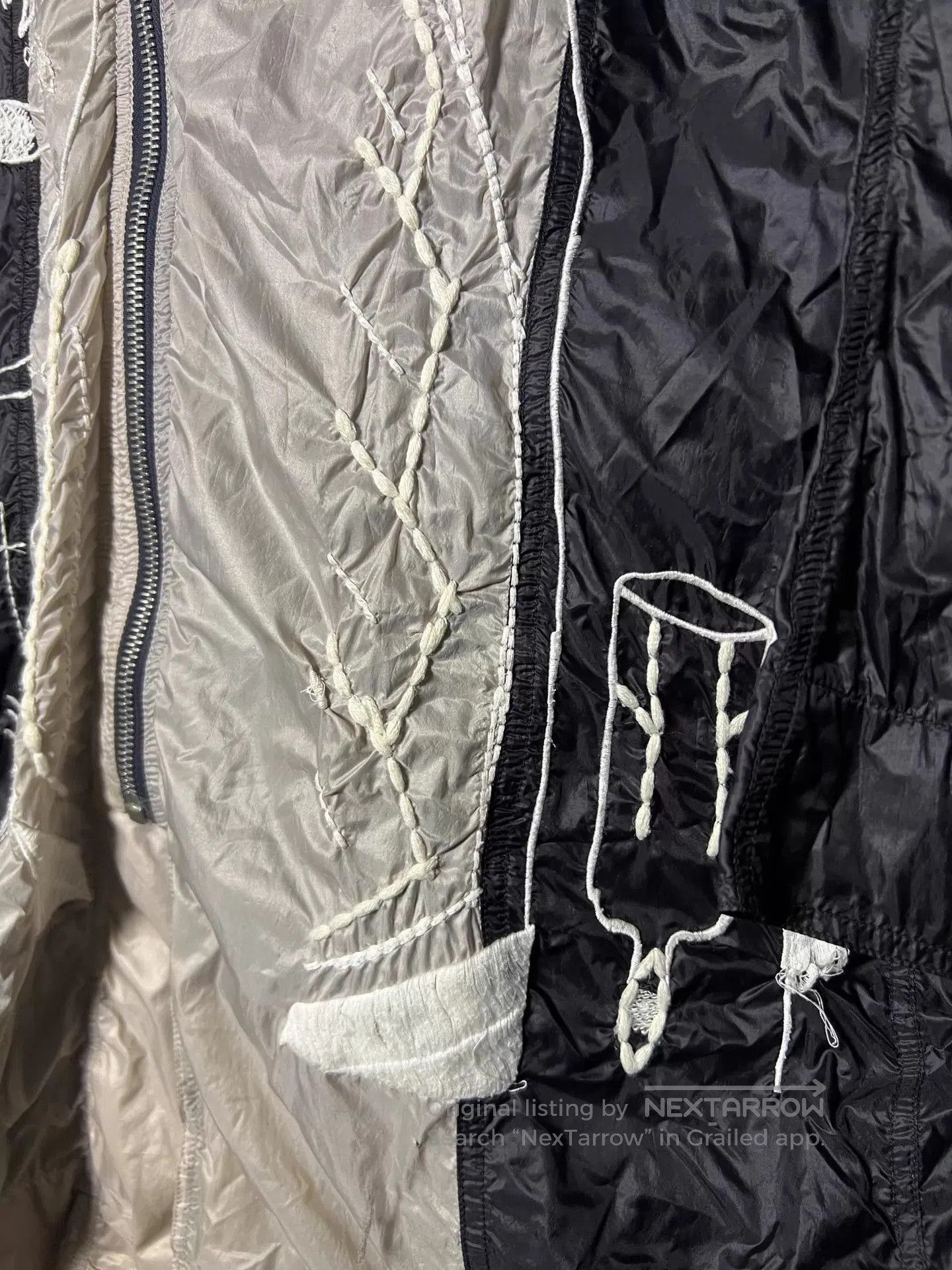 Rick Owens Black Lightweight Jacket with Abstract White Graphics - L. Size US L / EU 52-54 / 3 - 4 Thumbnail