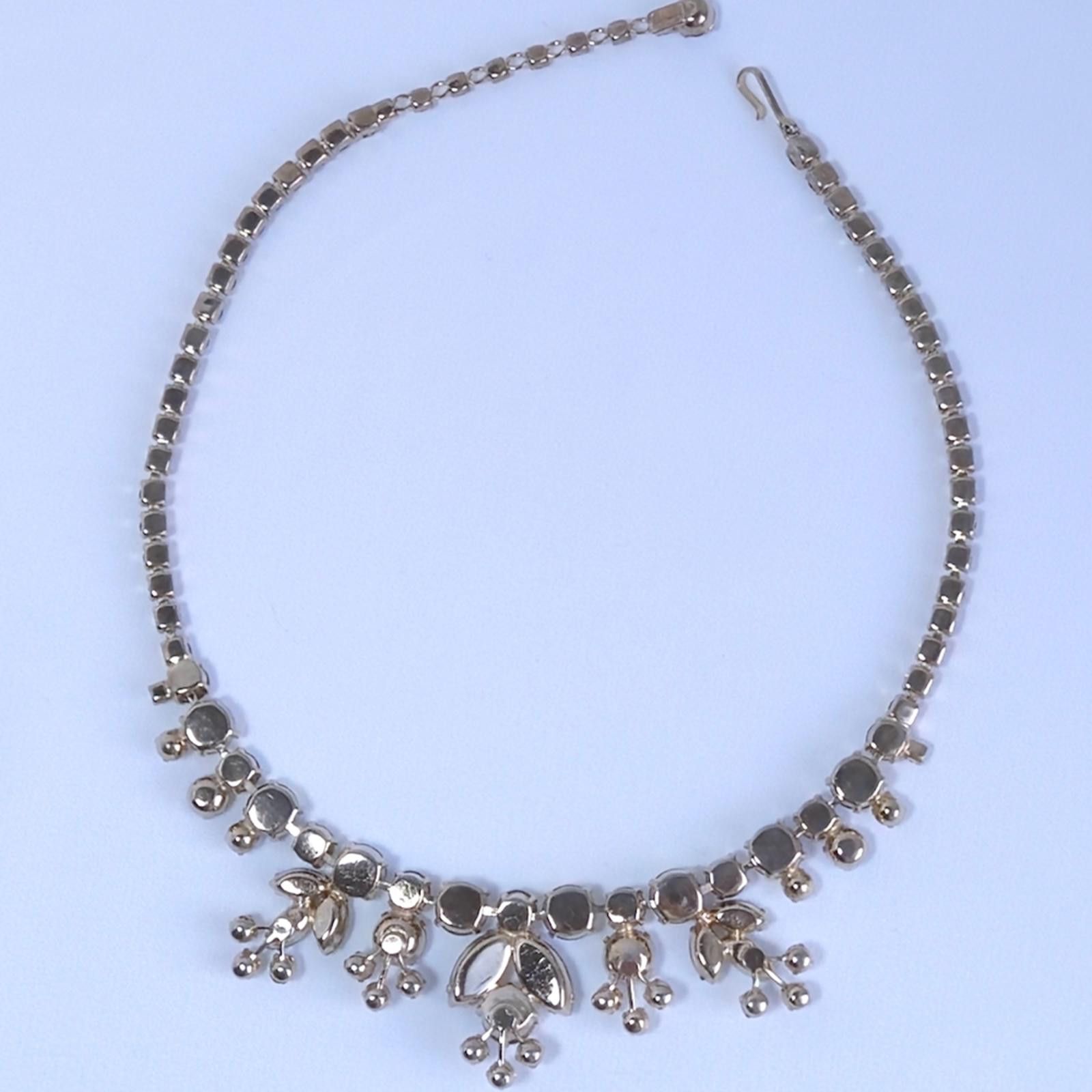Ben Sherman 1950s Vintage Signed Sherman Necklace AB Crystal Necklace Size ONE SIZE - 7 Thumbnail