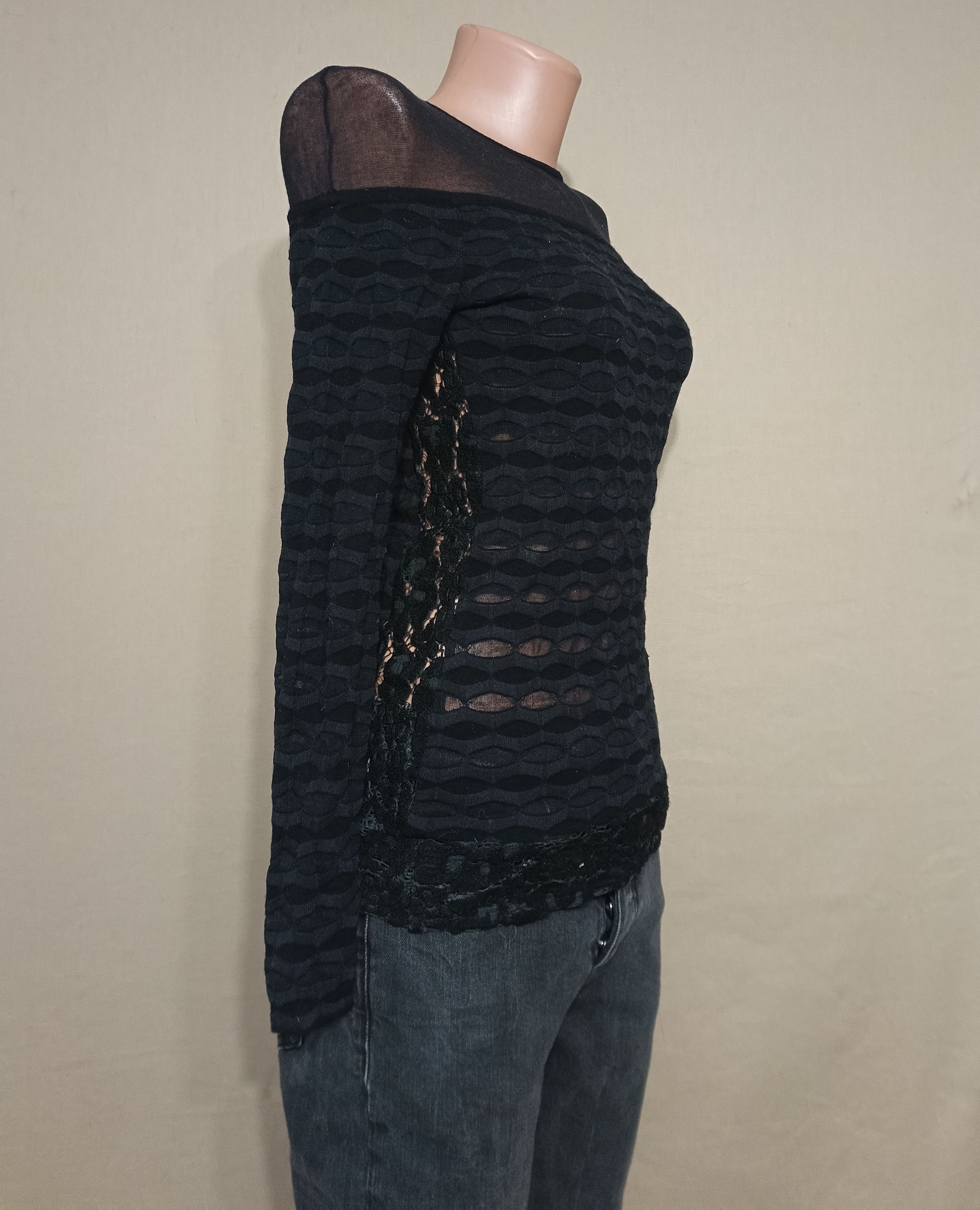 Missoni Missoni M Black Textured Knit Top Size S / US 4 / IT 40 - 4 Thumbnail
