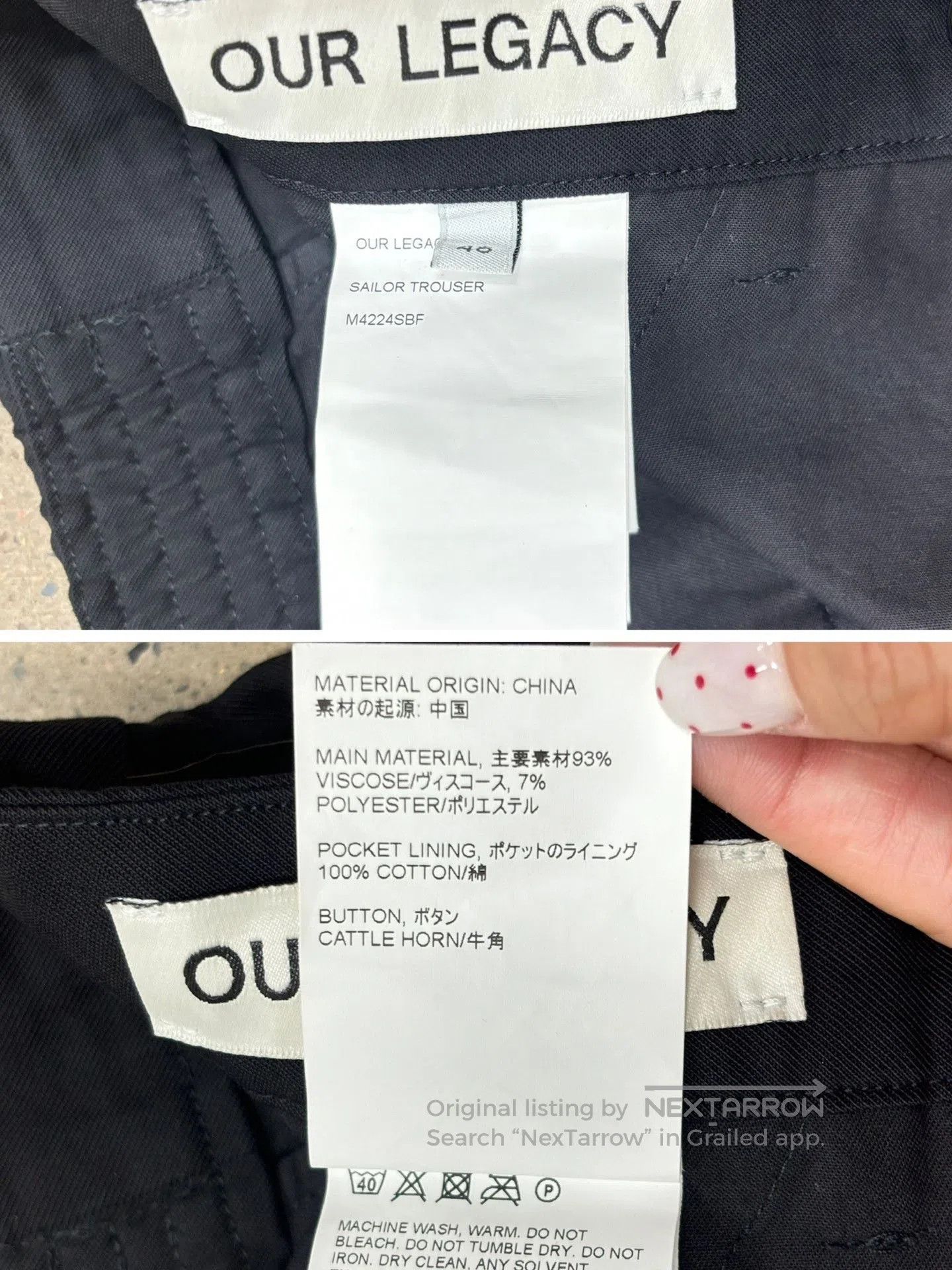 Our Legacy Our Legacy Sailor Trouser Black. Size US 32 / EU 48 - 9 Thumbnail