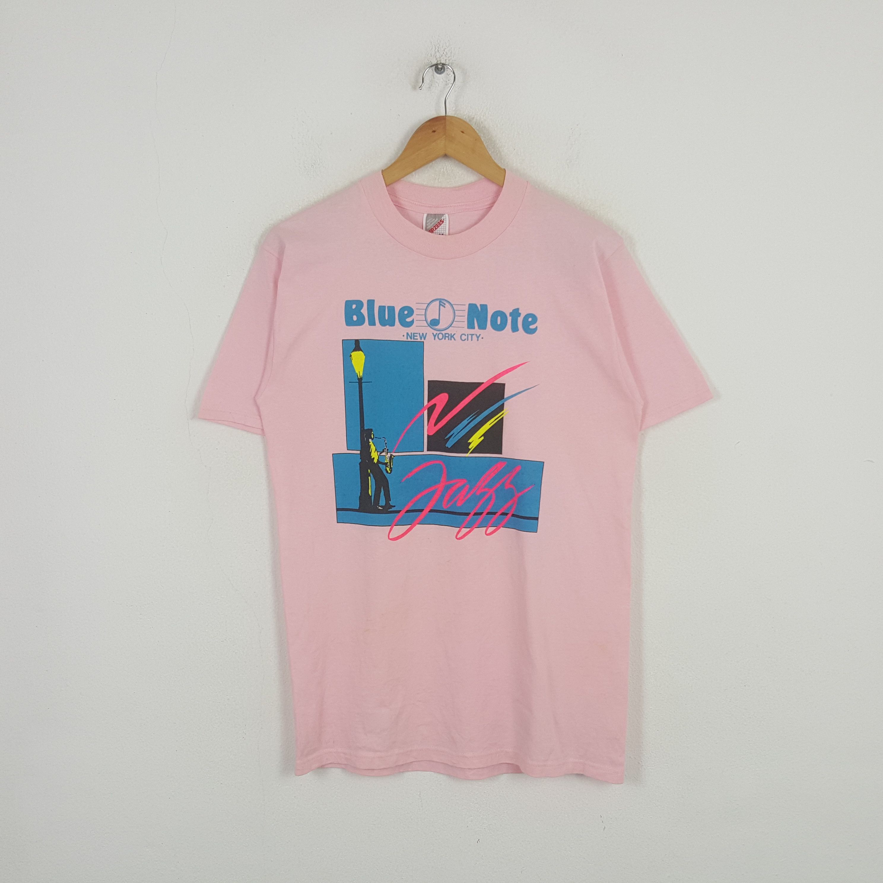 Vintage Vintage 90s Blue Note Records New York City Jazz Tshirt RR14 Size US M / EU 48-50 / 2 - 1 Thumbnail