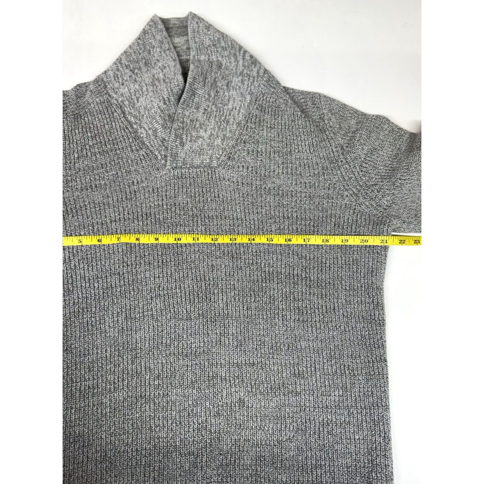 Gap Gap Sweater Gray Shawl Collar Pullover Knit Cotton Mens Medium Long Sleeve Pullover Pockets Classic Regular VINTAGE? Size US M / EU 48-50 / 2 - 4 Thumbnail