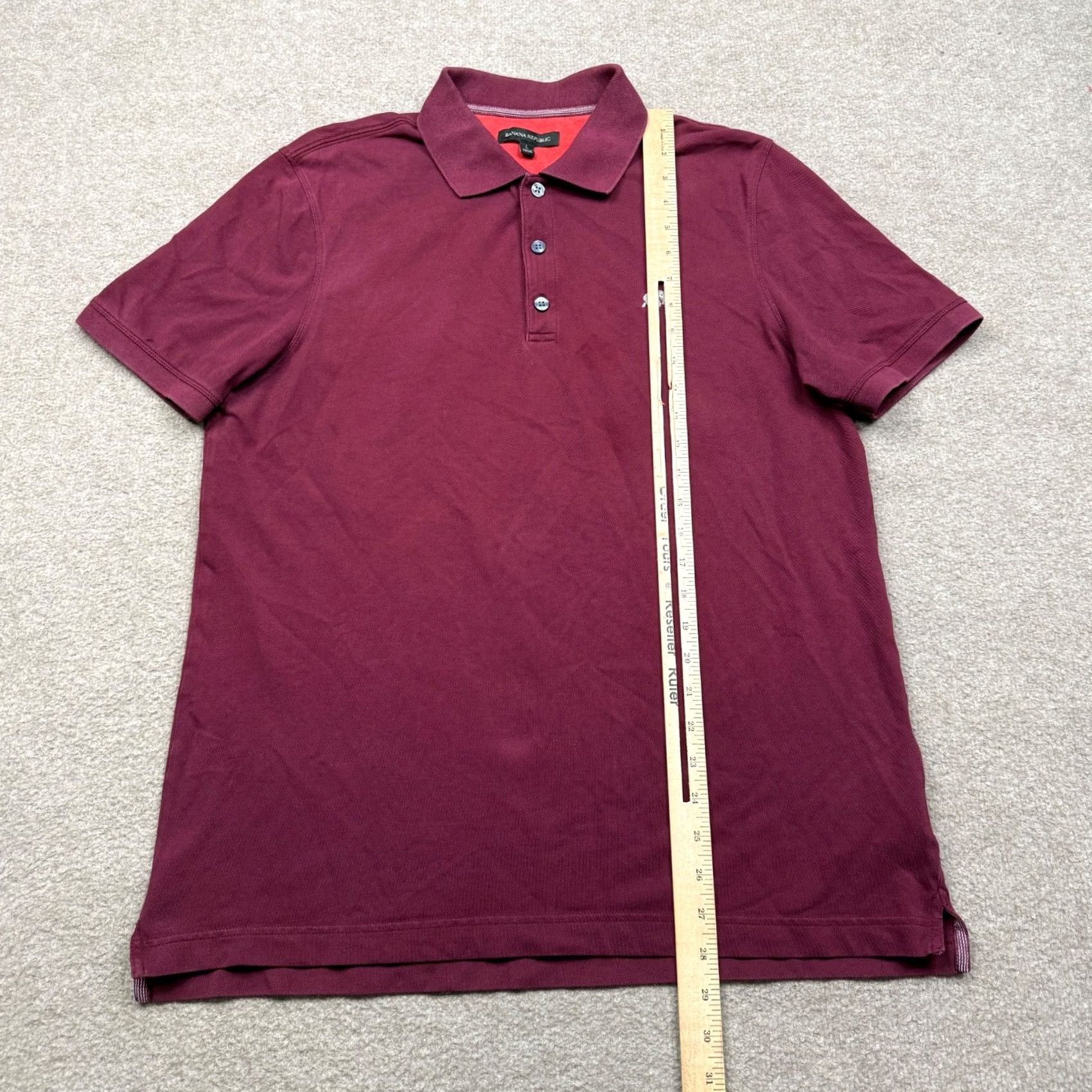 Banana Republic Banana Republic Polo Shirt Mens L Red Short Sleeve Golf Casual Button Collared Size US L / EU 52-54 / 3 - 5 Thumbnail