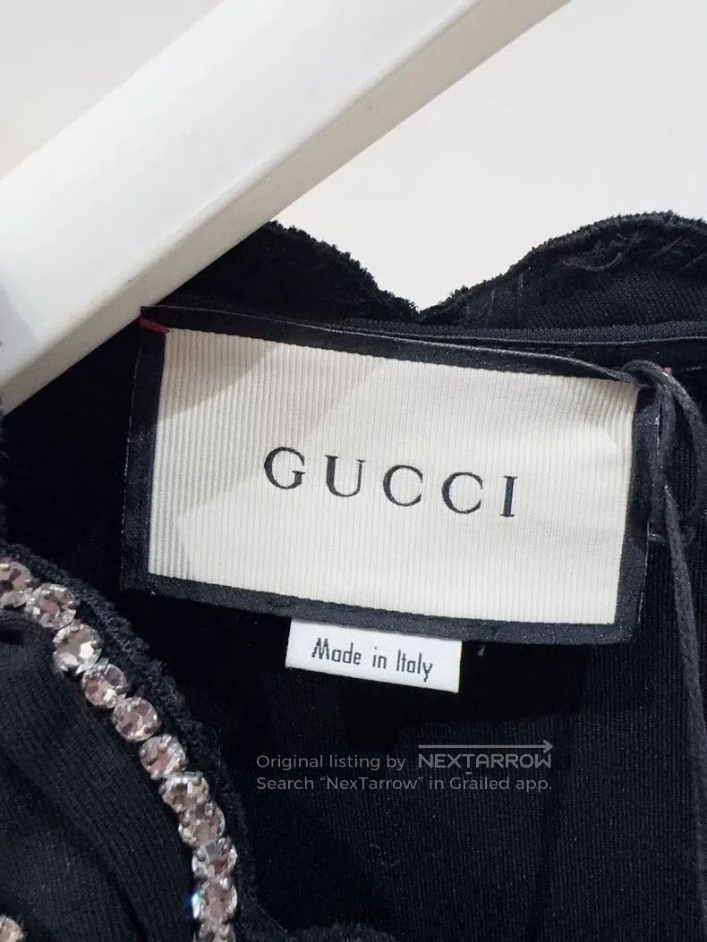Gucci Gucci Rhinestone bow little black skirt dress Size S / US 4 / IT 40 - 2 Thumbnail