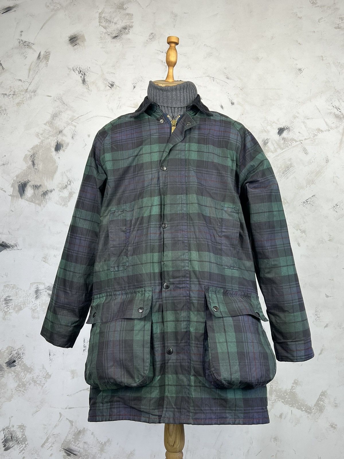 Vintage Vintage Caber Classics Plaid Waxed Jacket Size S - M Size US S / EU 44-46 / 1 - 3 Thumbnail