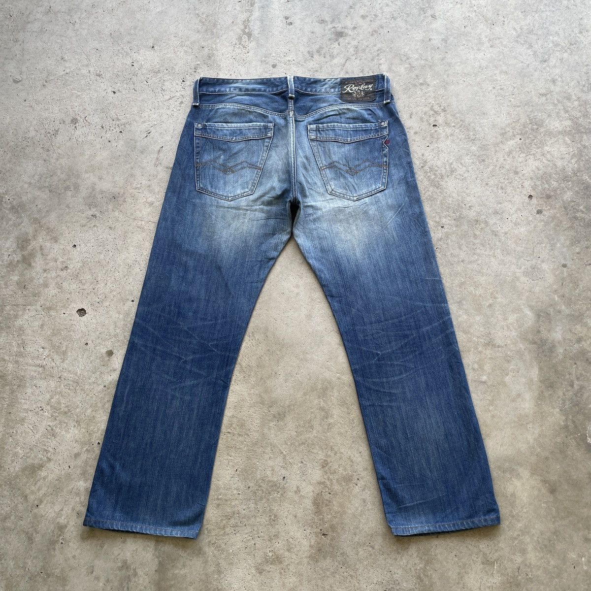 Replay Vintage Replay Jeans Distressed Stonewash Denim Faded Pants Size US 36 / EU 52 - 2 Thumbnail
