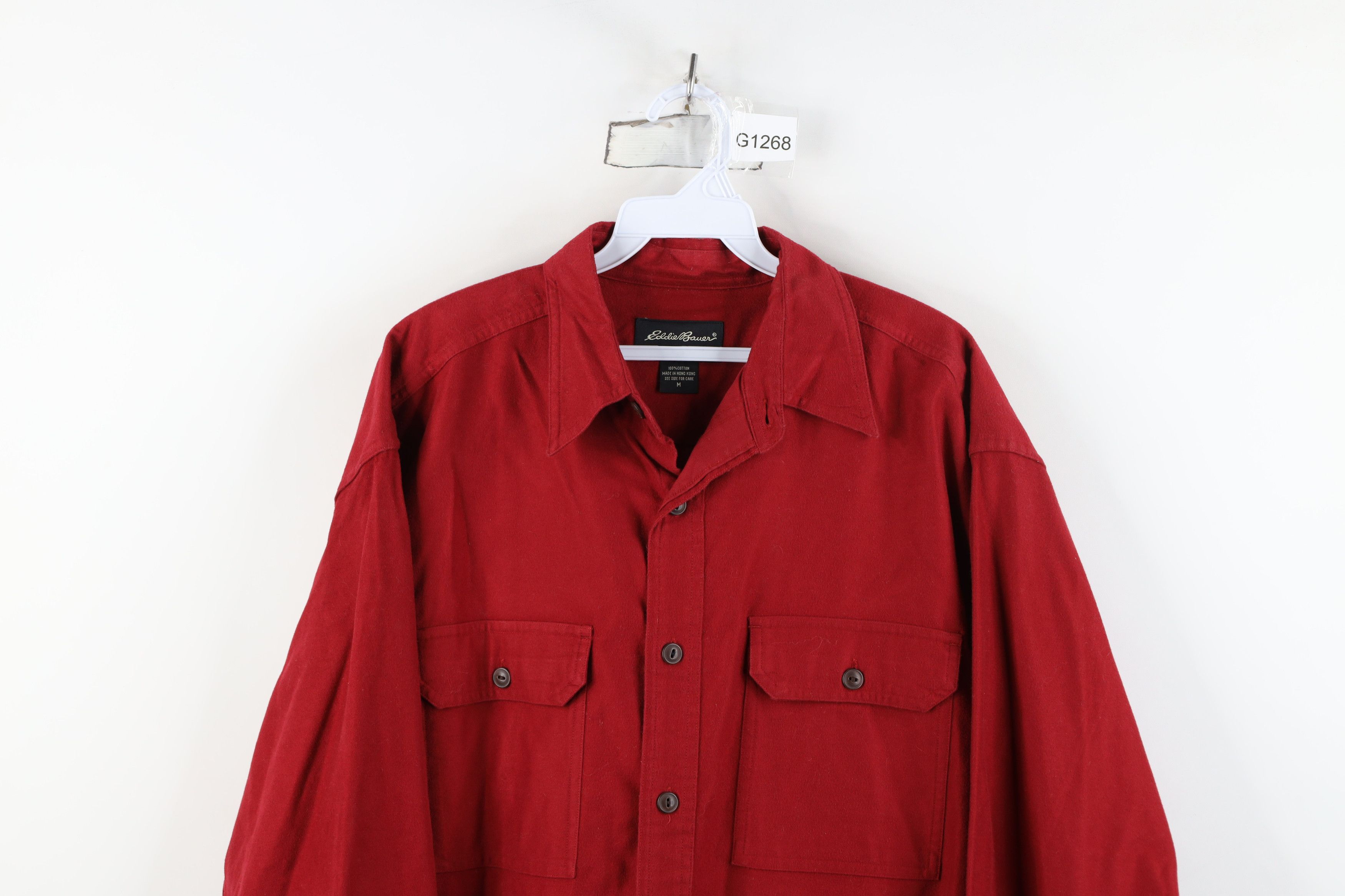 Eddie Bauer Vintage 90s Eddie Bauer Heavy Chamois Cloth Button Shirt Size US M / EU 48-50 / 2 - 2 Thumbnail