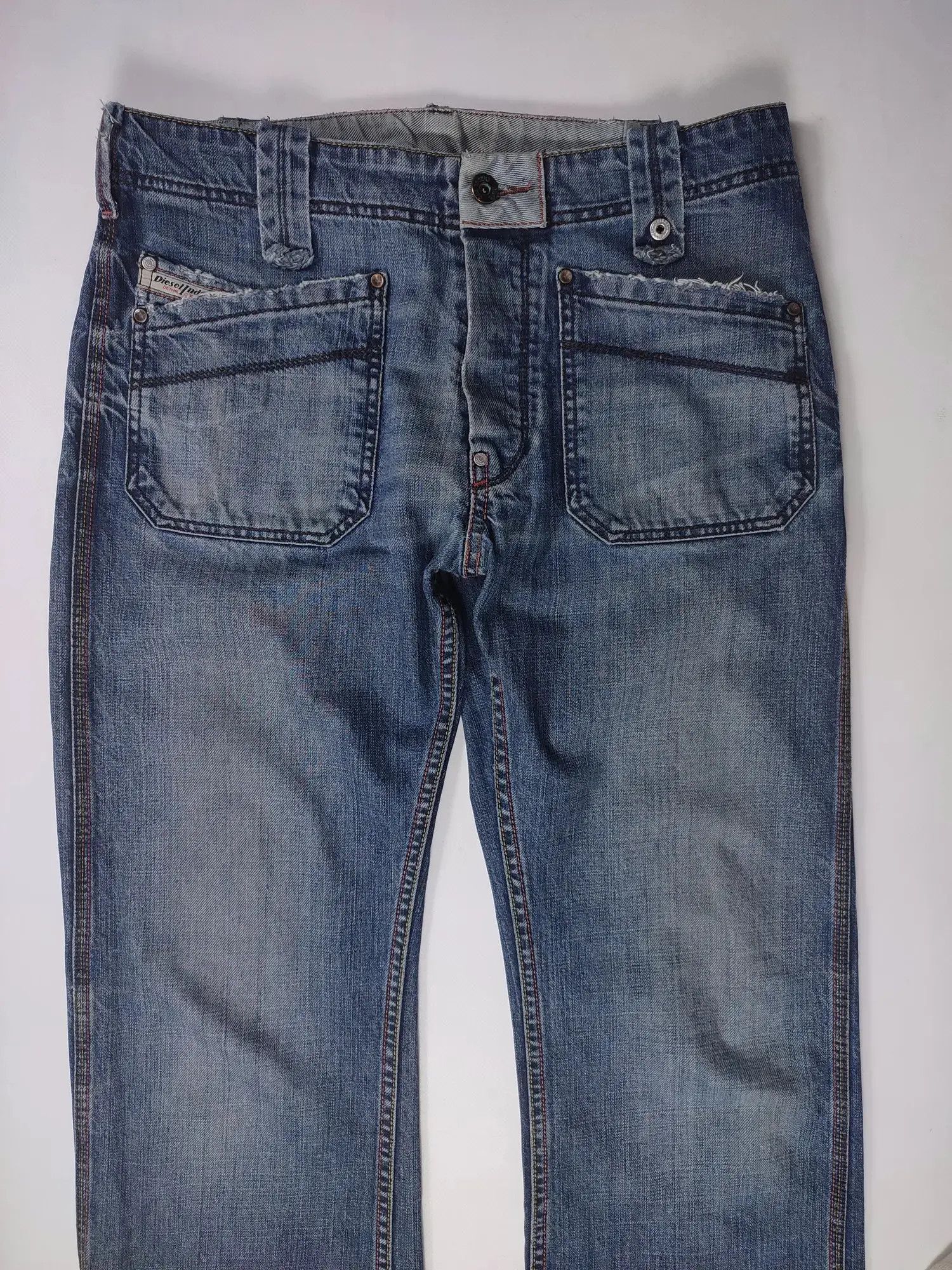 Diesel × Vintage Diesel Moorix Washed Straight Damaged Denim Pants Size US 30 / EU 46 - 6 Thumbnail