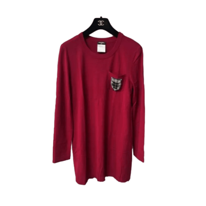 Chanel Chanel Casual Long Sleeve Red T-Shirt Size S / US 4 / IT 40 - 1 Thumbnail