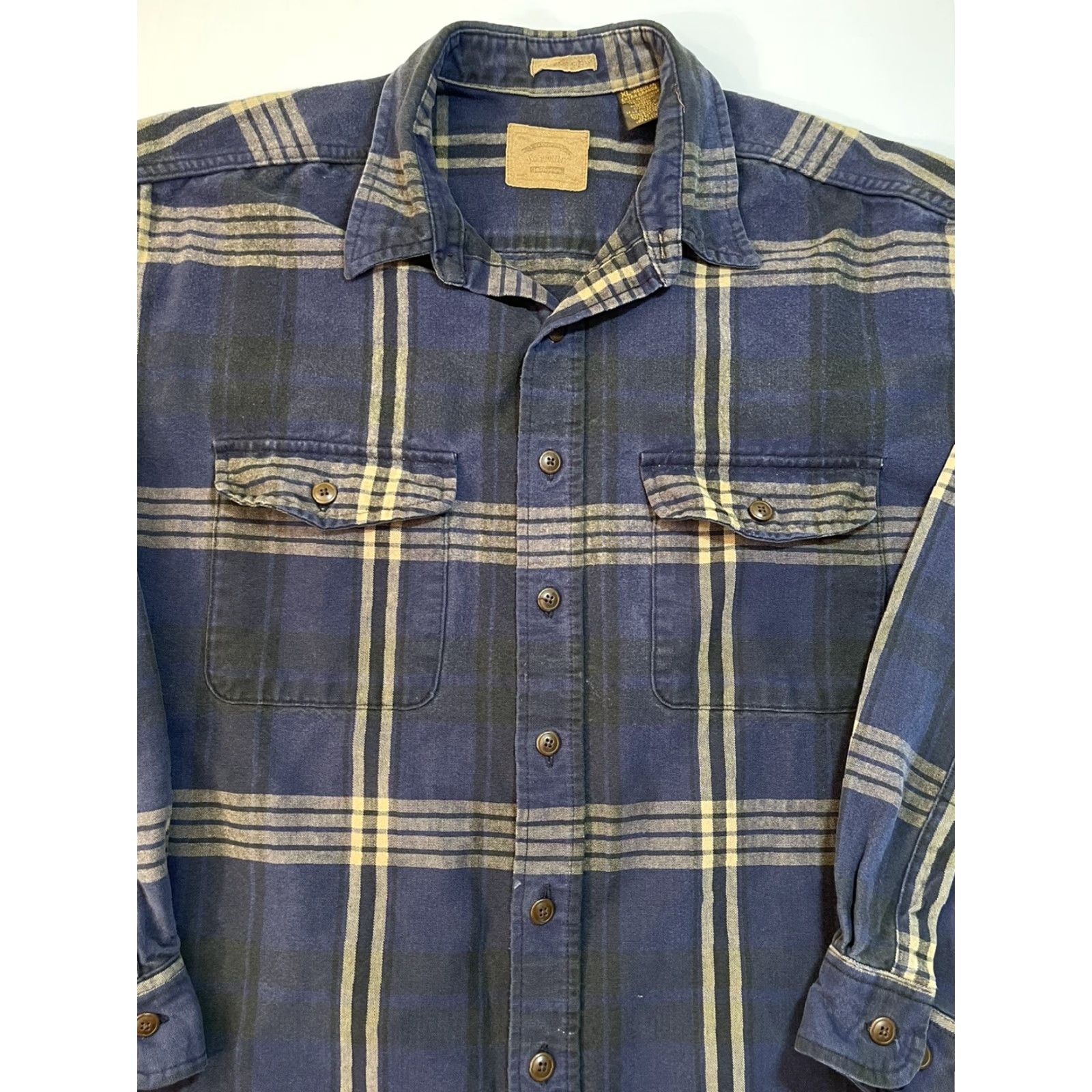 Vintage VINTAGE St. John's Bay Button-Down Shirt Outdoor Plaid Blue XL Men Size US XL / EU 56 / 4 - 2 Thumbnail