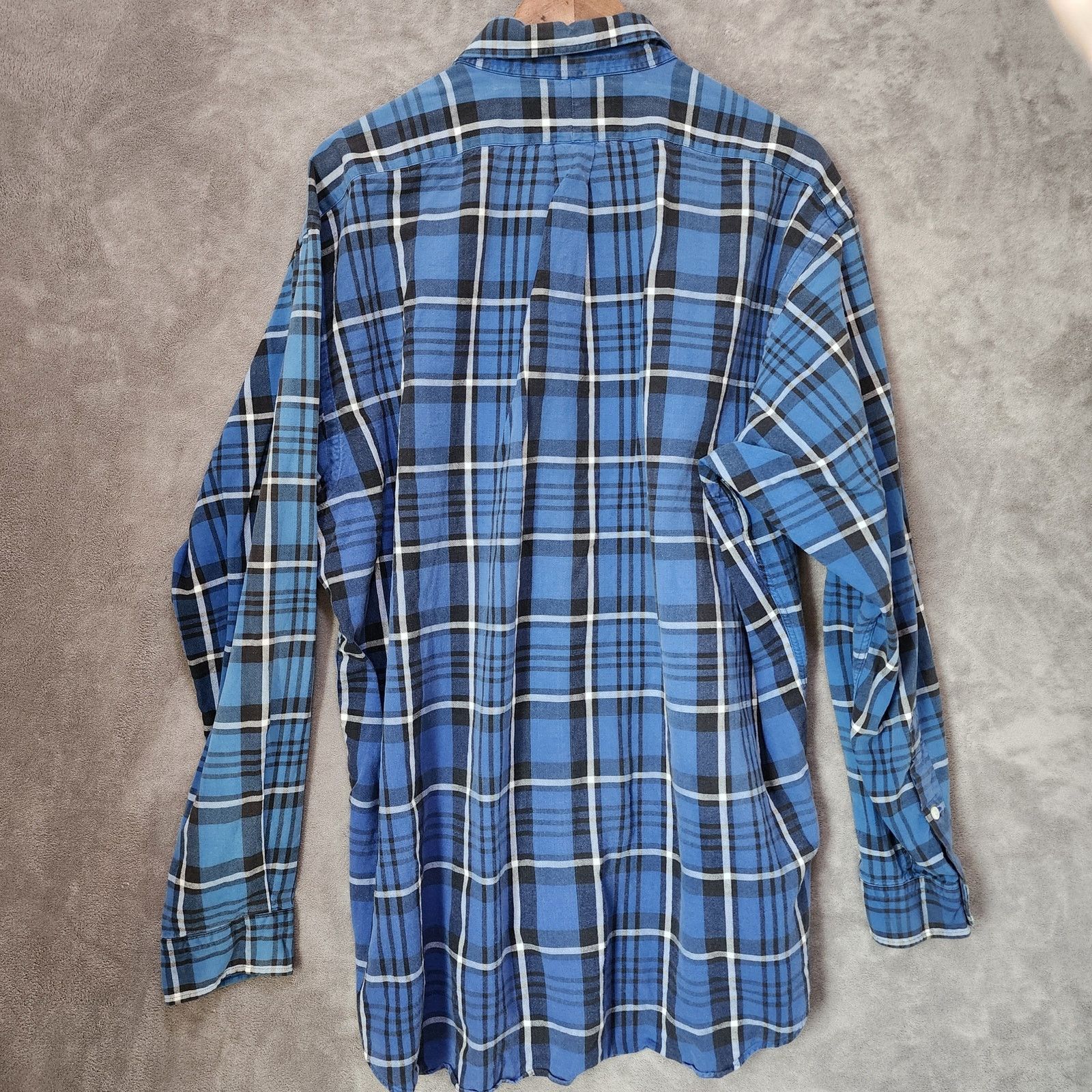 Ralph Lauren Ralph Lauren XL Blue Black White Plaid Long Sleeve Shirt Size US XL / EU 56 / 4 - 3 Thumbnail