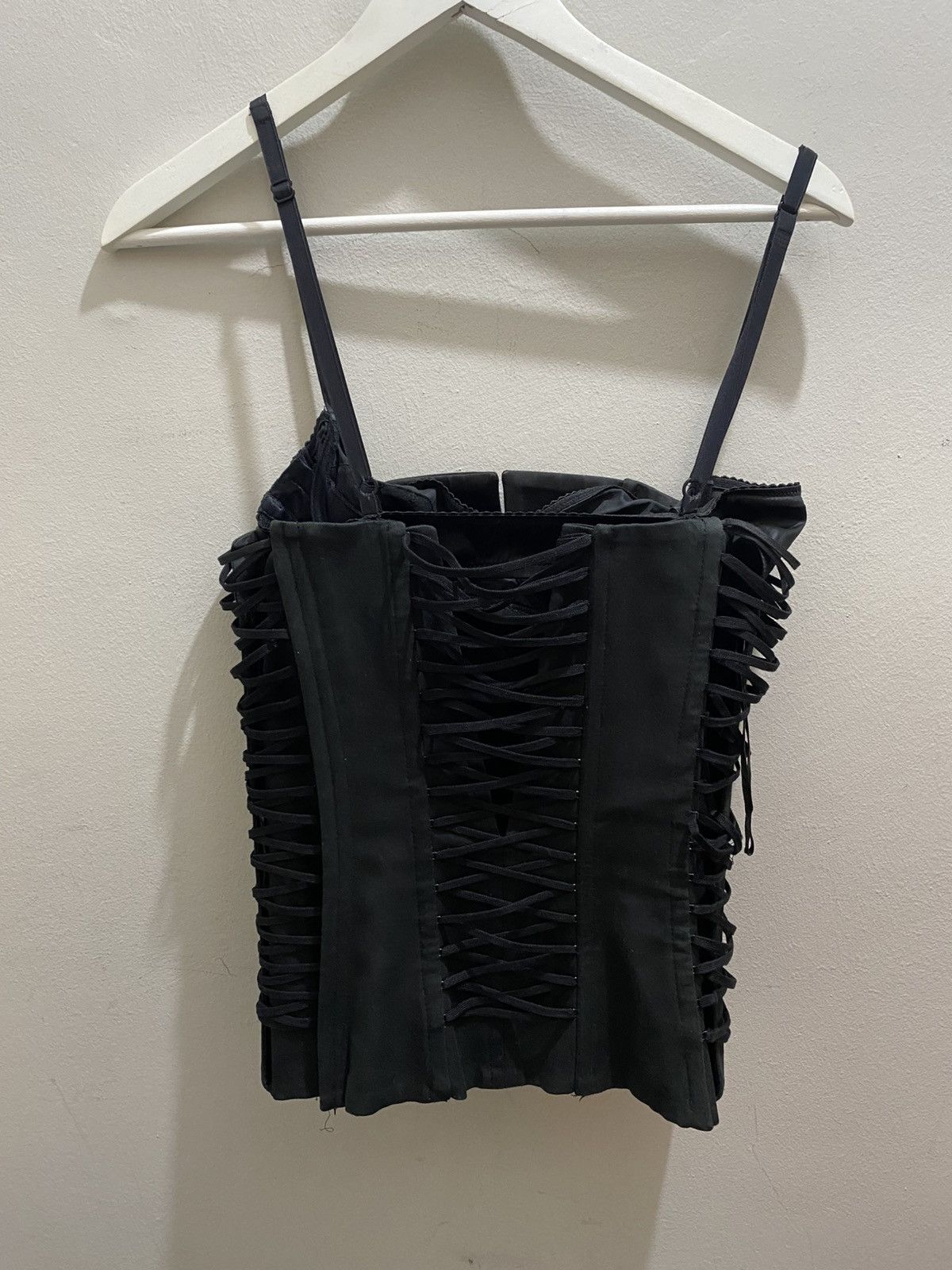 Dolce & Gabbana DOLCE & GABBANA BLACK COTTON CORSET Size M / US 6-8 / IT 42-44 - 2 Thumbnail