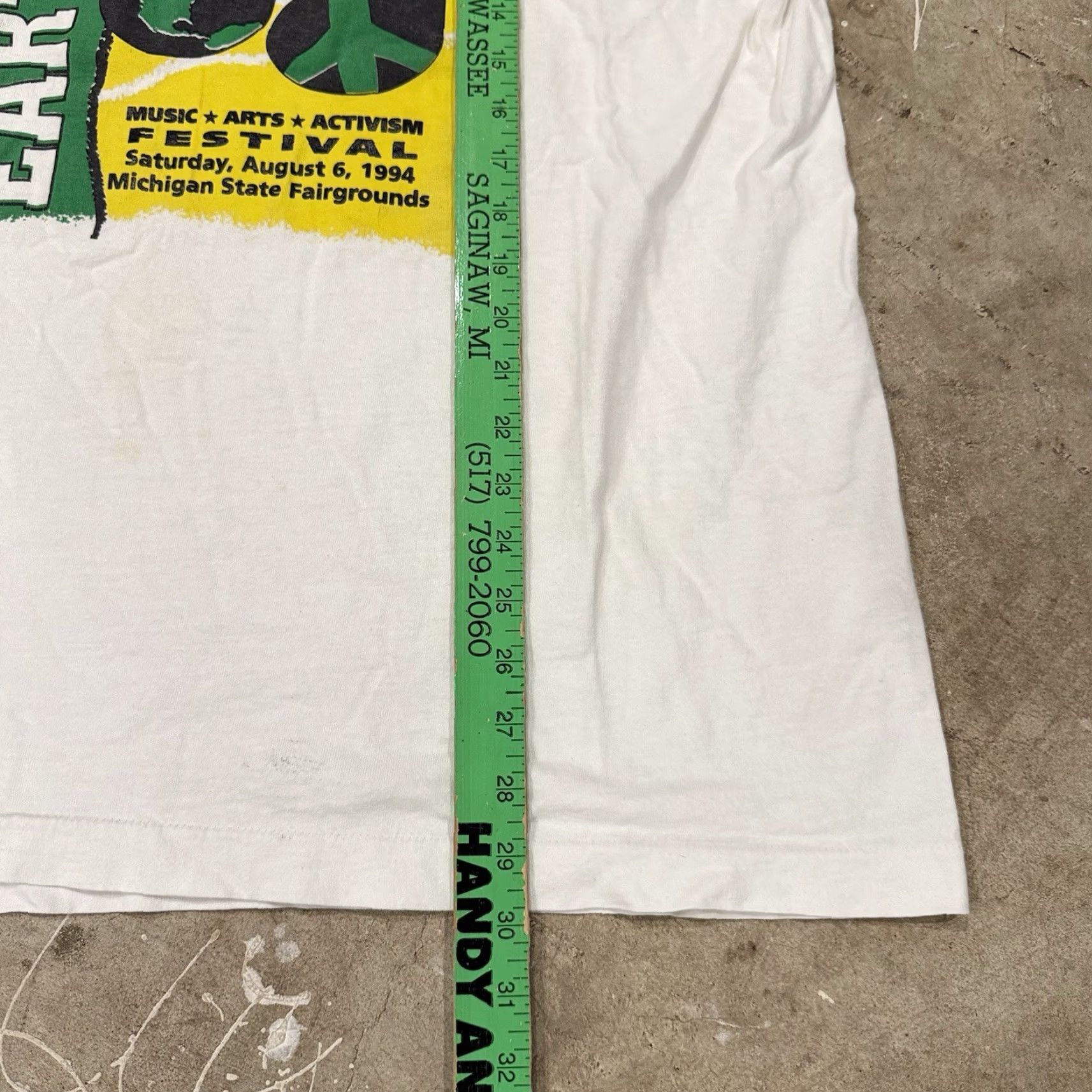 Fruit Of The Loom VINTAGE Earthfest Music Festival Shirt XL Mens White 90s Single Stitch Fruit of the Loom Shirt Size US XL / EU 56 / 4 - 7 Thumbnail