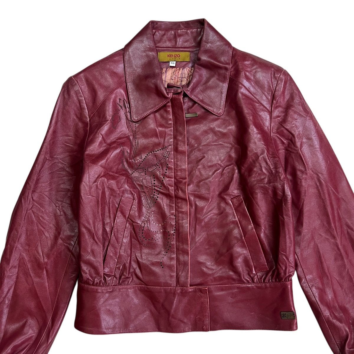 Kenzo 🔥 KENZO JUNGLE LEATHER BLOUSON CASUAL JACKET MADE IN FRANCE Size M / US 6-8 / IT 42-44 - 4 Thumbnail