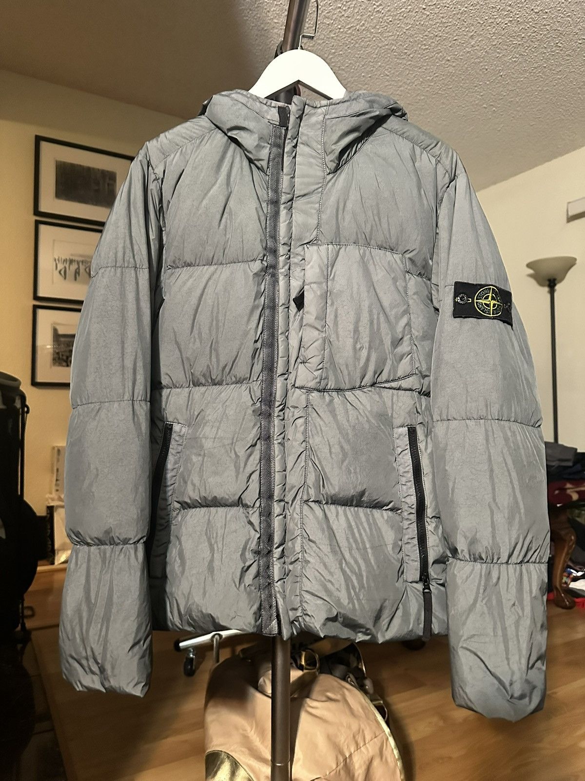 Stone Island down jacket GARMENT DYED CRINKLE REPS NY DOWN