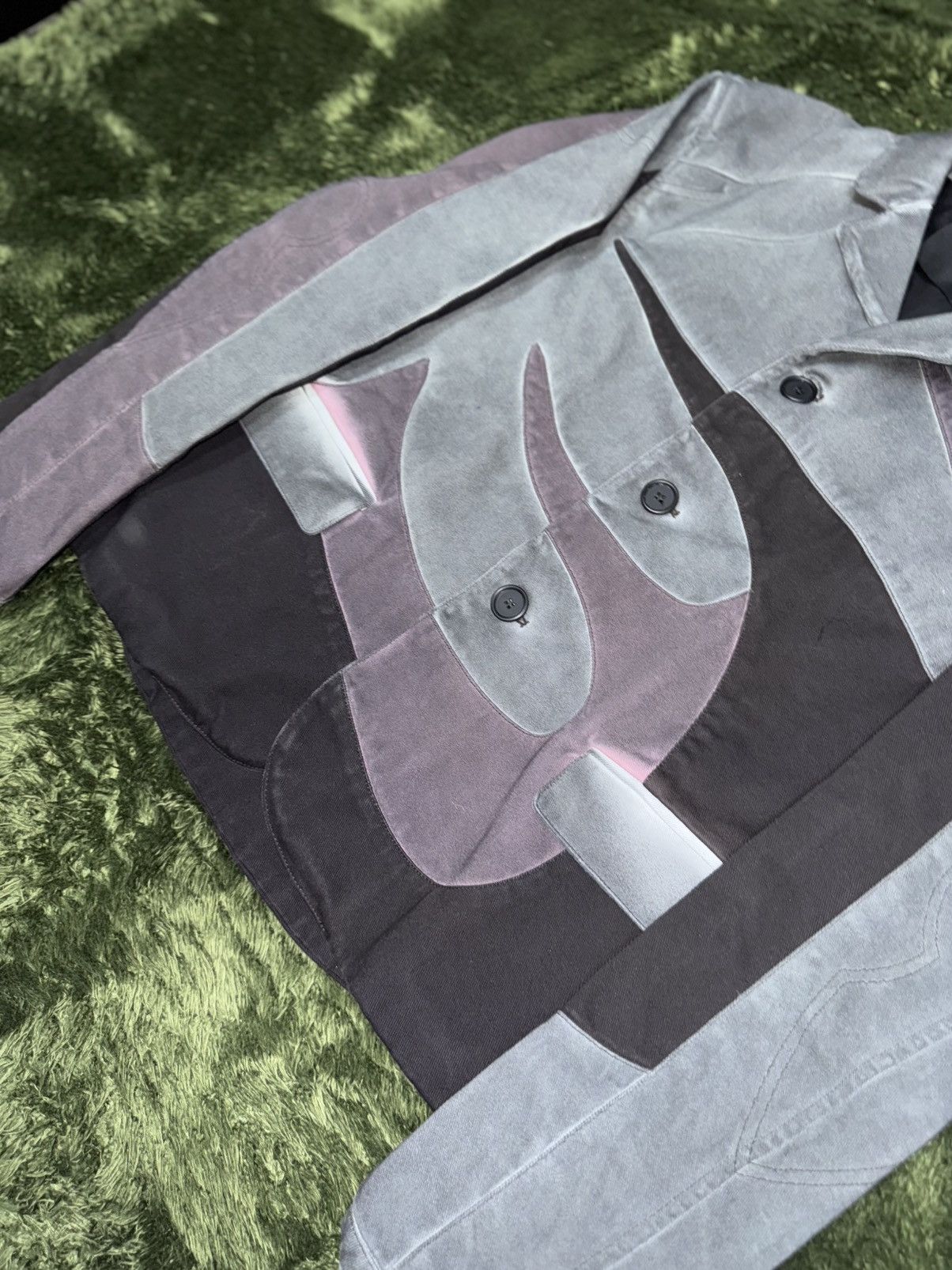Kusikohc [48] KUSIKOHC multi color rider blazer jacket washed gray Size US L / EU 52-54 / 3 - 3 Thumbnail