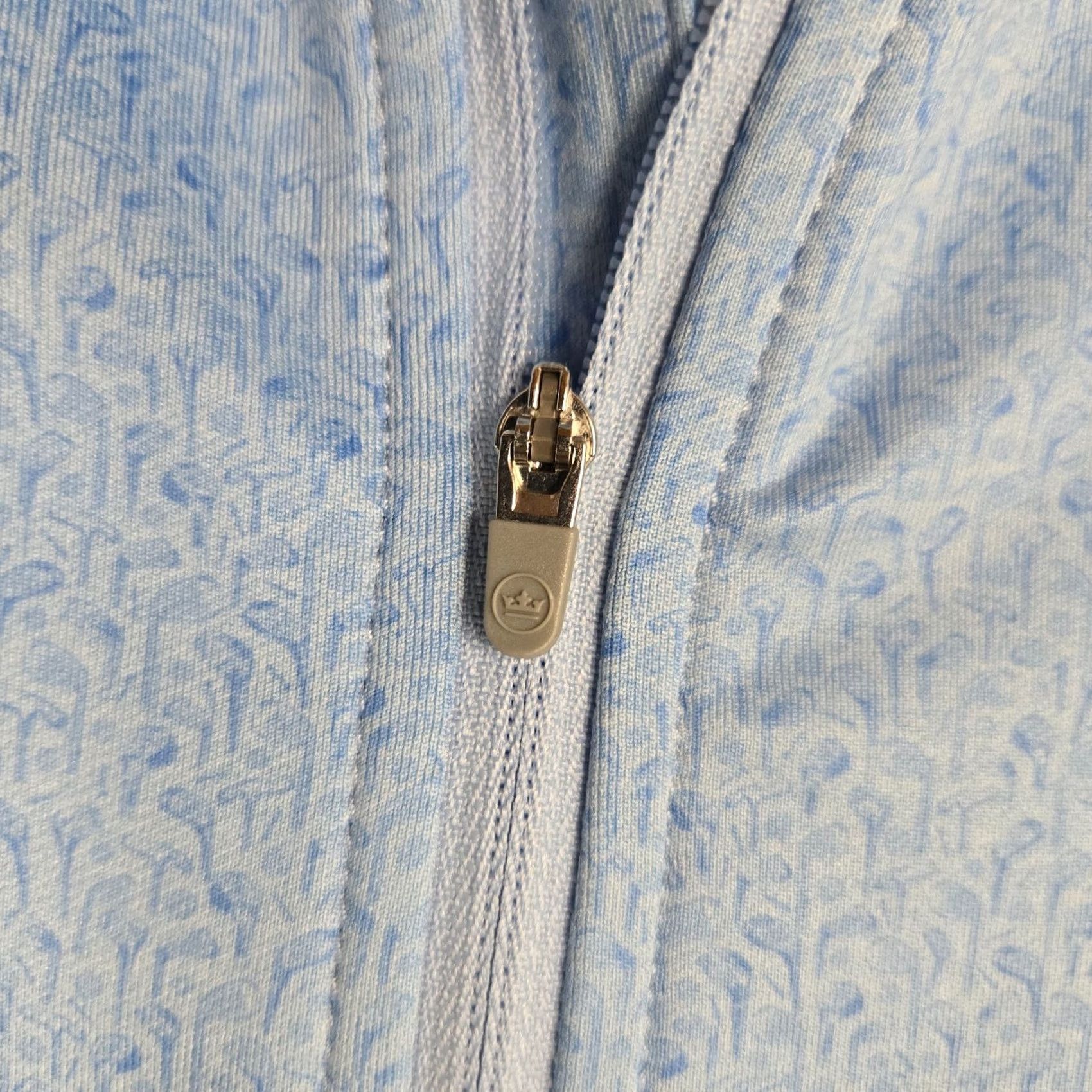 Peter Millar Peter Millar Crown Sport Perth Men's Golf/Casual 1/4 Zip Pullover Blue Golf Club Print Small Mens US Regular Size US S / EU 44-46 / 1 - 7 Thumbnail