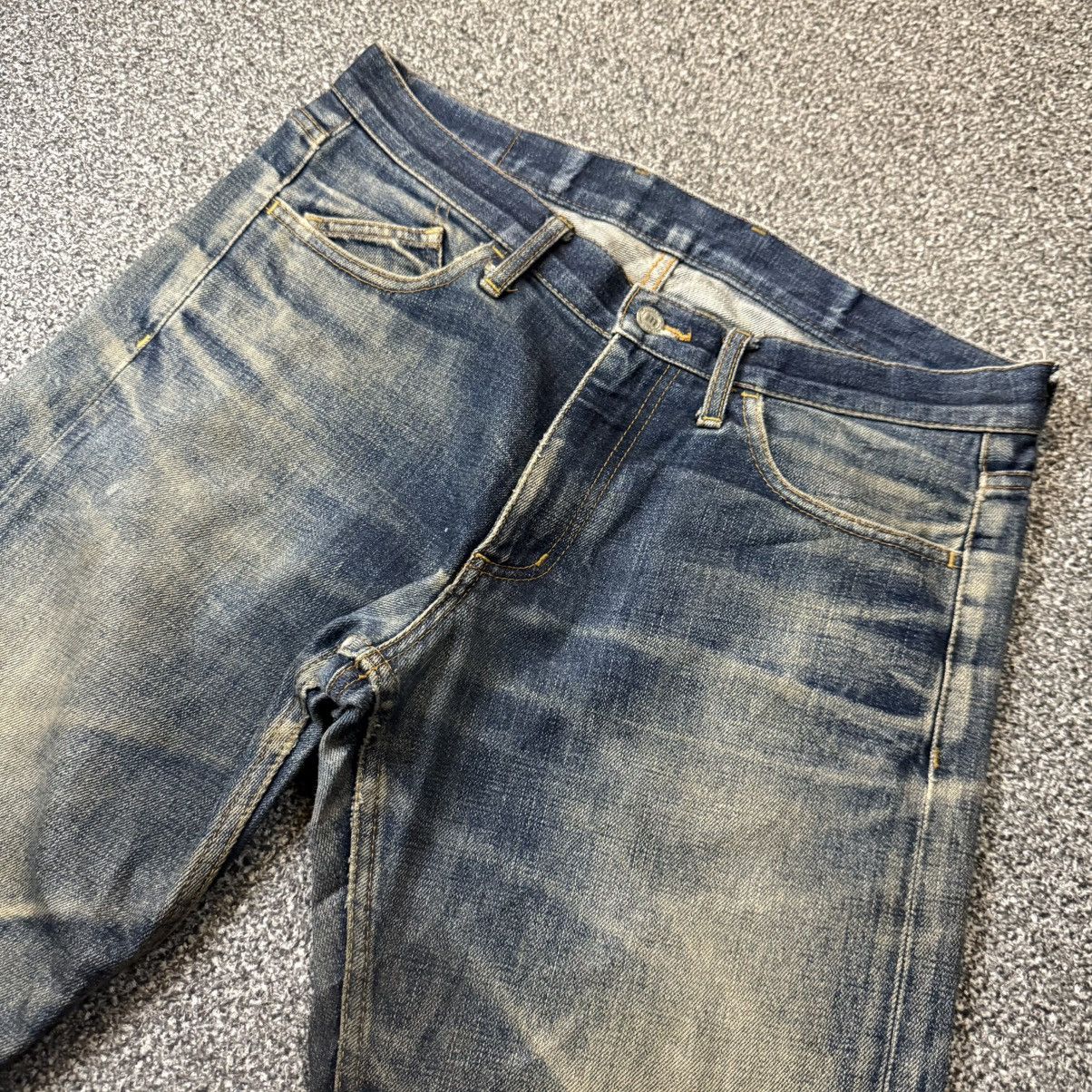 Indigo 🔥🇯🇵 Japanese LGB Rusty Monkey Time Indigo Dyed Denim Size US 33 - 3 Thumbnail