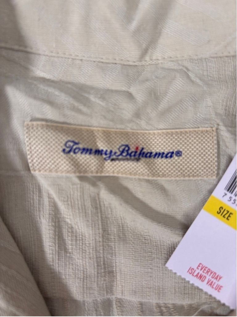Tommy Bahama Men's Tommy Bahama Beige Button-Down Shirt Size M Size US L / EU 52-54 / 3 - 8 Thumbnail