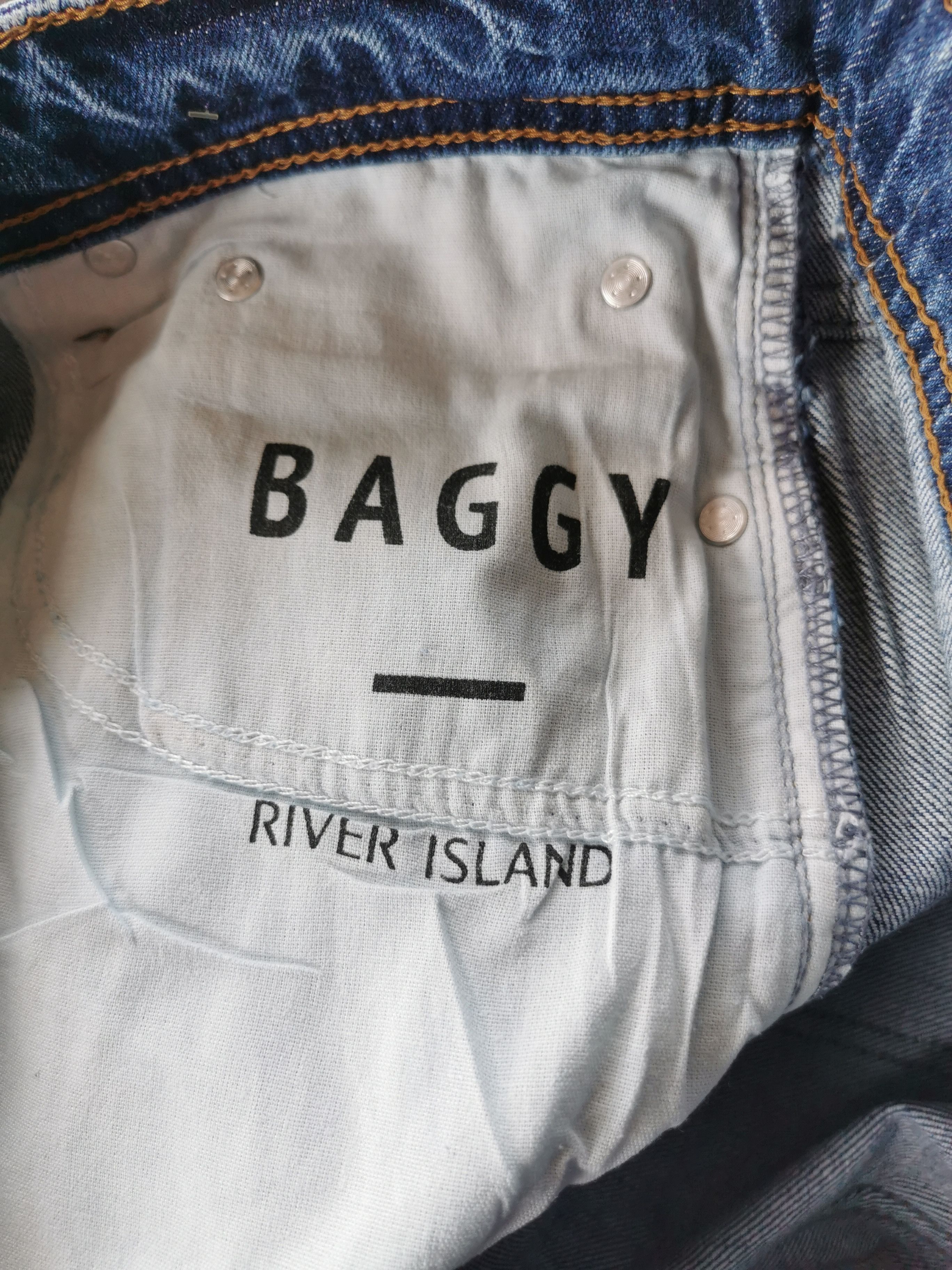 River Island River Island Thrashed Baggy Jeans Size US 32 / EU 48 - 9 Thumbnail