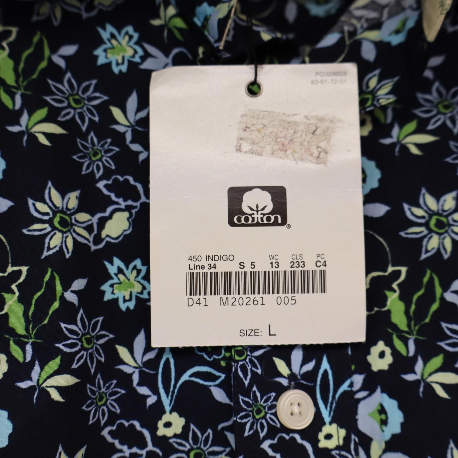 Structure Structure Button Shirt Men Large Blue Floral Pattern Vtg NWT Size US L / EU 52-54 / 3 - 4 Thumbnail