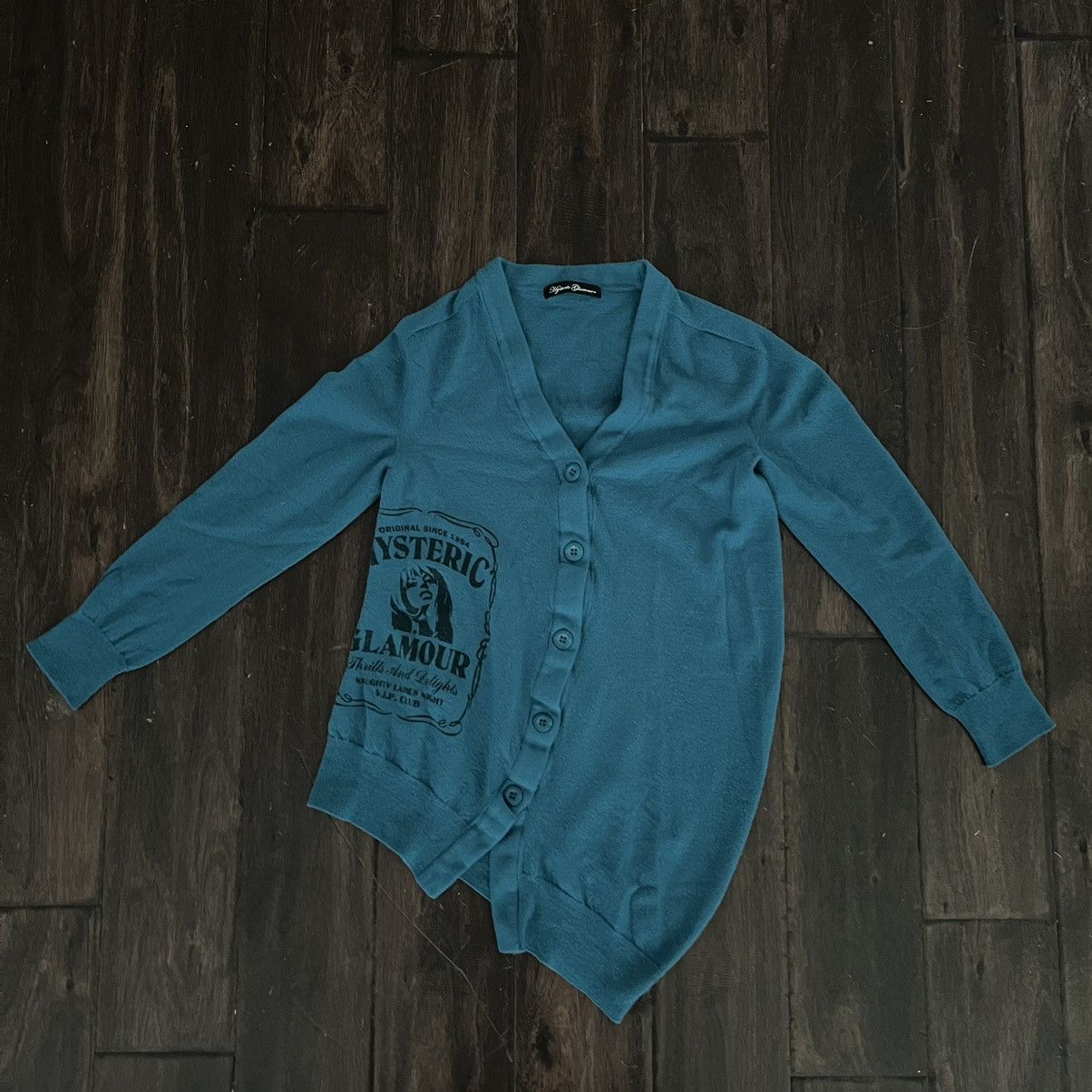 image of Hysteric Glamour Vip Club Asymmetrical Cardigan, Women's (Size Small)