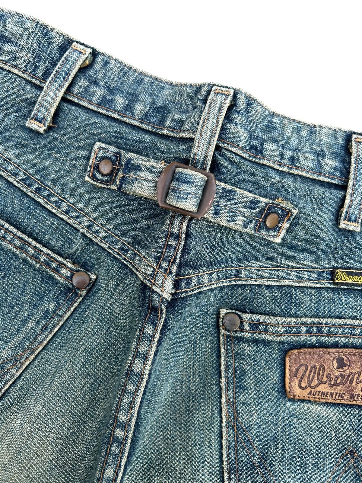 Kapital Vintage Buckle Back Wrangler Blue Bell Distressed Denim Jean Size US 30 / EU 46 - 2 Thumbnail