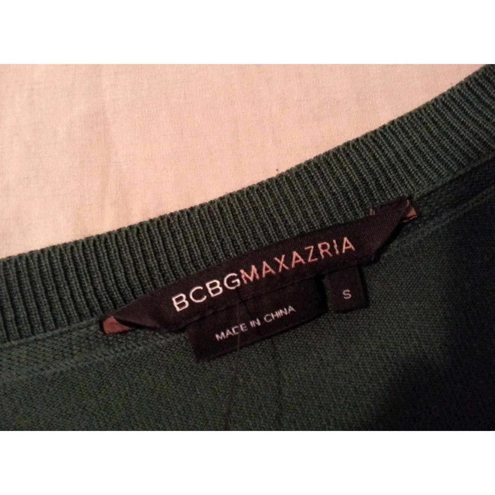 Bcbgmaxazria BCBG MAX AZRIA Shirt Womens S Green Cotton Size S / US 4 / IT 40 - 3 Thumbnail