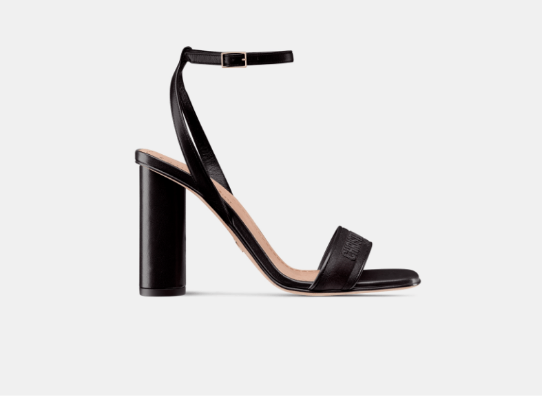 Dior o1w1db11225 KCQ897 Dway Heeled Sandals in Black Size US 7 / IT 37 - 1 Thumbnail
