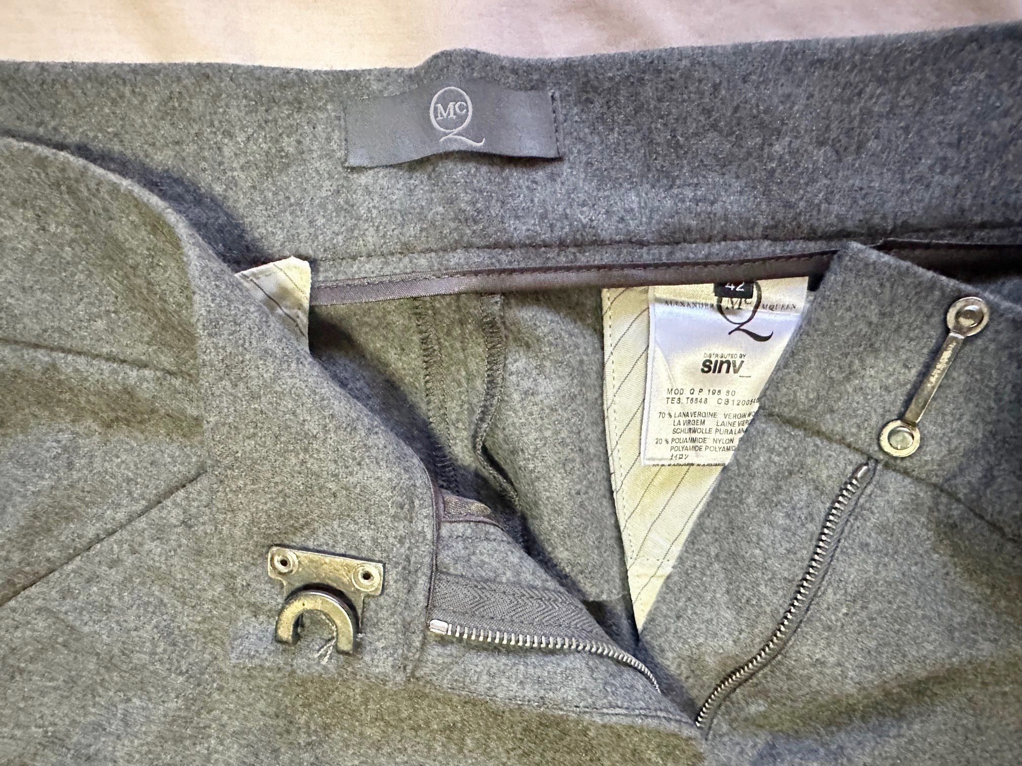 Alexander McQueen Alexander McQueen Drop-Crotch Wool Pants Size 30" / US 8 / IT 44 - 6 Thumbnail