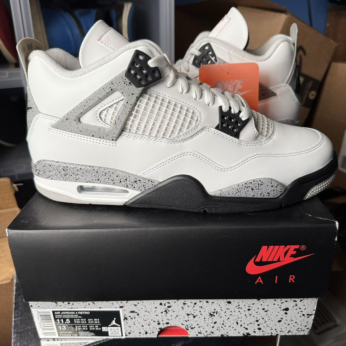 Nike Jordan 4 Retro ‘White Cement’ (2025) Size US 11.5 / EU 44-45 - 1 Thumbnail