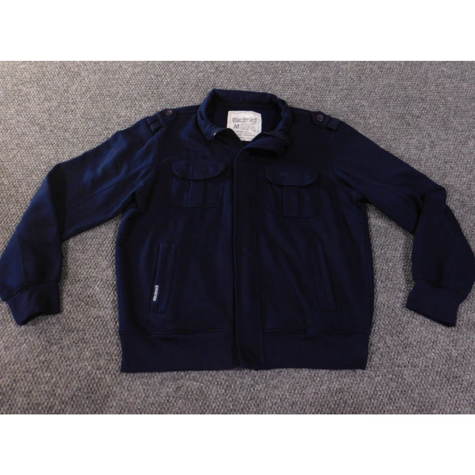 Akademiks akademiks jacket medium mens y2k vintage blue zip knit stretch retro bomber jacket Size M / US 6-8 / IT 42-44 - 2 Thumbnail