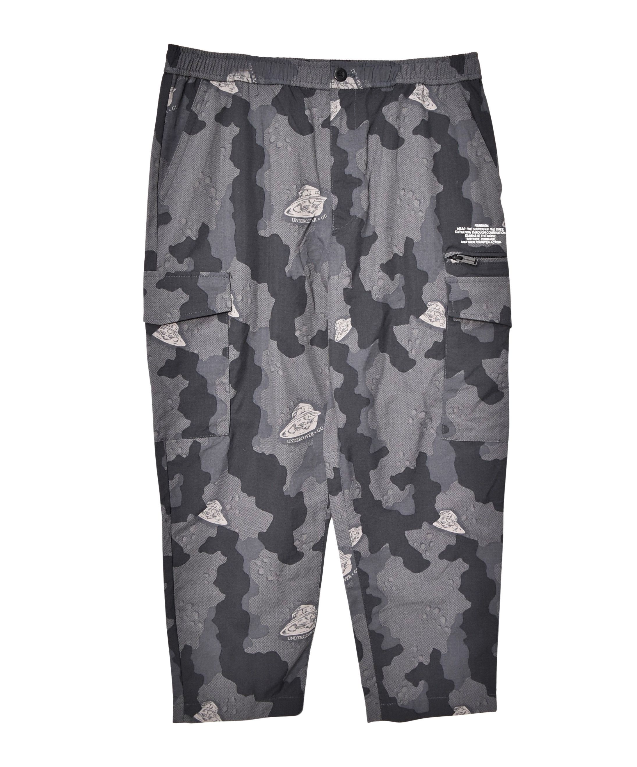 image of Undercover Graphic Wide Military Pants 26936 - 720 68 in Black, Men's (Size 32)