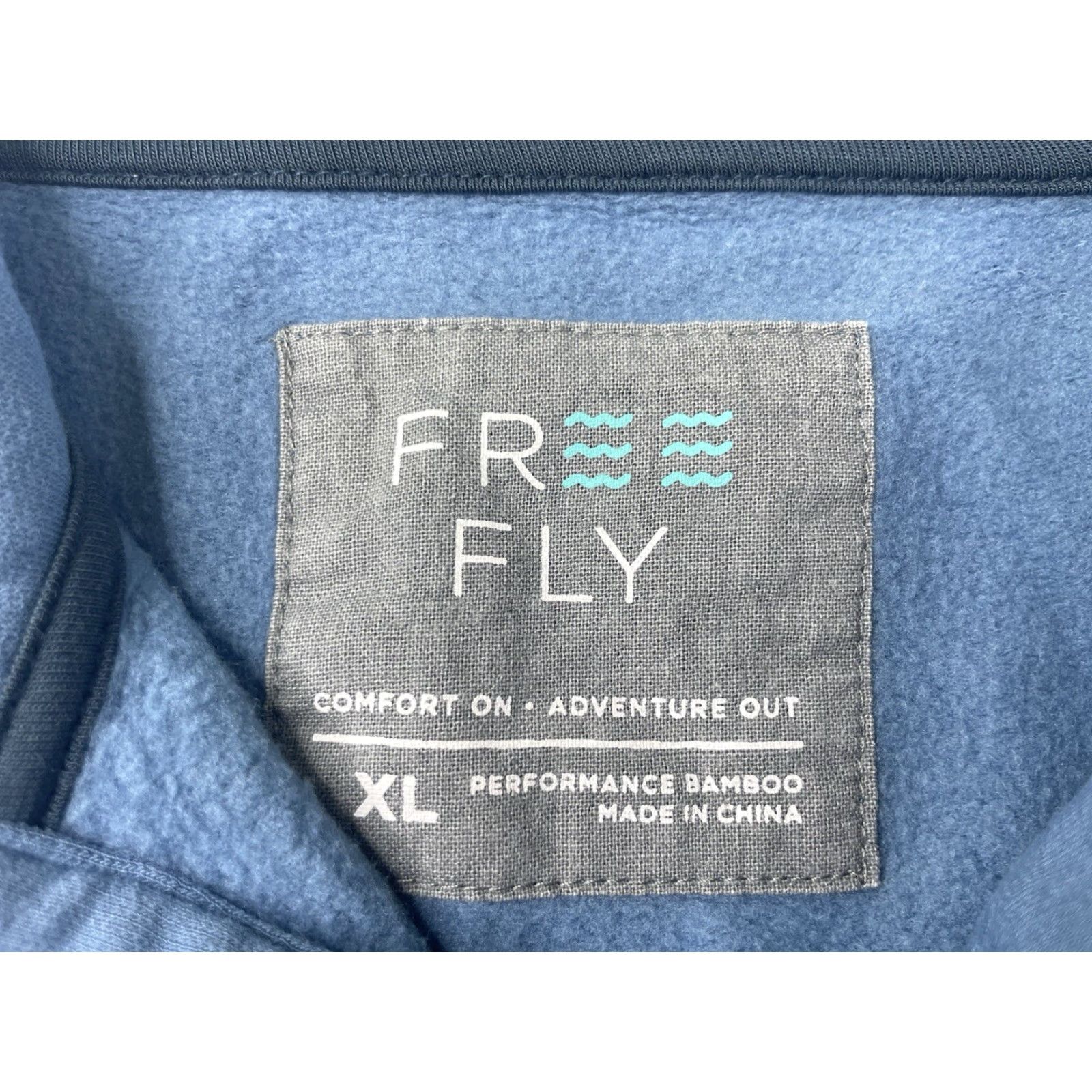 Vintage VINTAGE Free Fly Apparel Womens Sweater Collared Fleece Long Sleeve XL Blue Open Thermal Logo Pullover Classic Outdoor Designer Size XL / US 12-14 / IT 48-50 - 3 Thumbnail