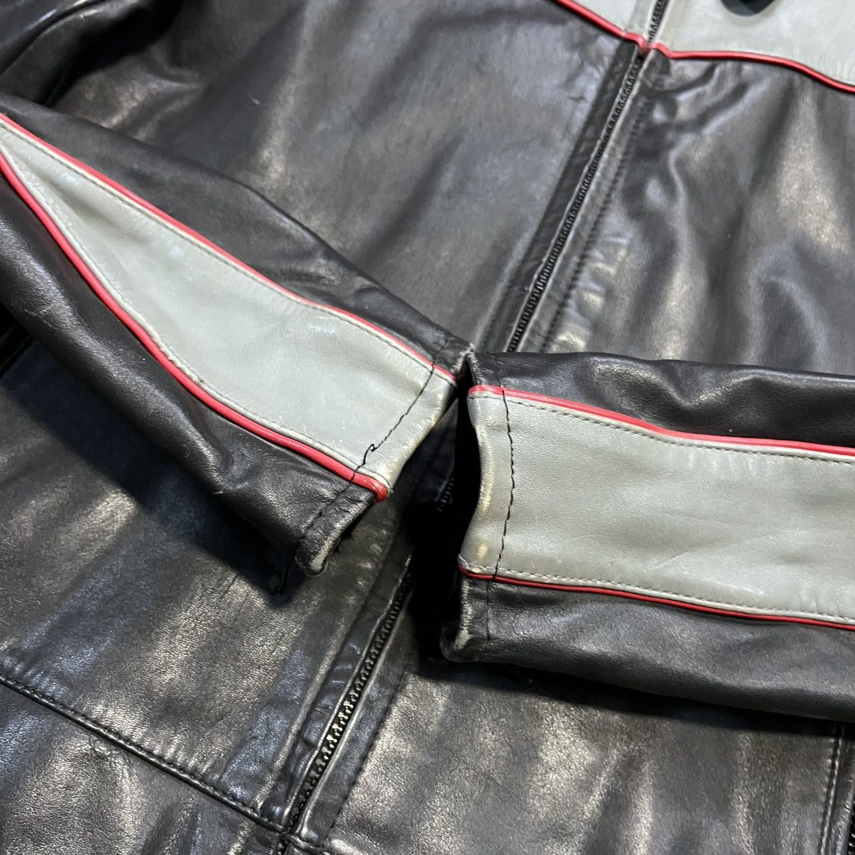 Vintage Vintage Steinmark Leather Jacket Biker Motorcycle Striped Size US M / EU 48-50 / 2 - 7 Thumbnail