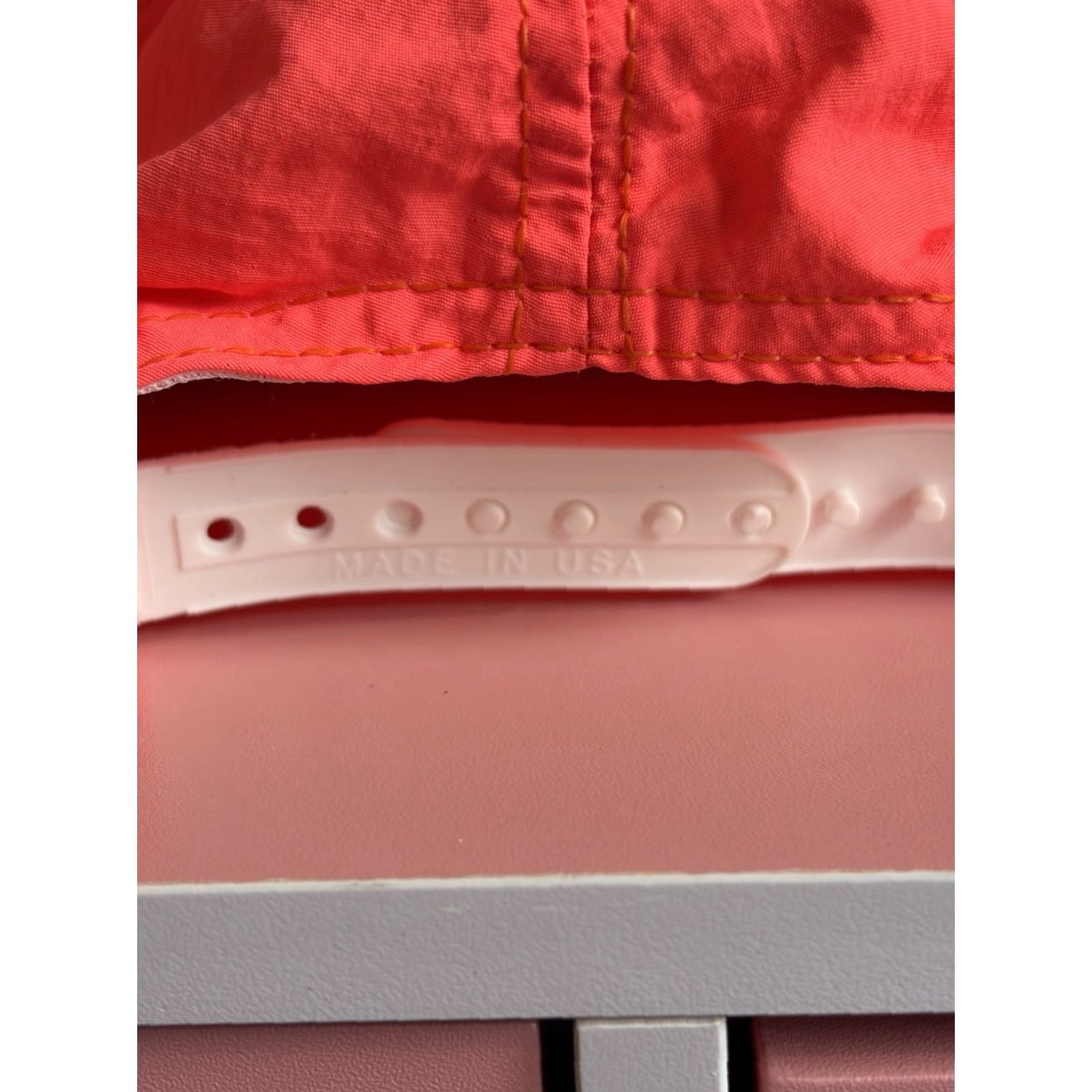 Pinko VINTAGE Las Vegas Snapback Cap Hat Made in USA Pink Adjustable Mens Cap, Pink, Snapback, TruckER, Polyester Blend Size ONE SIZE - 4 Thumbnail