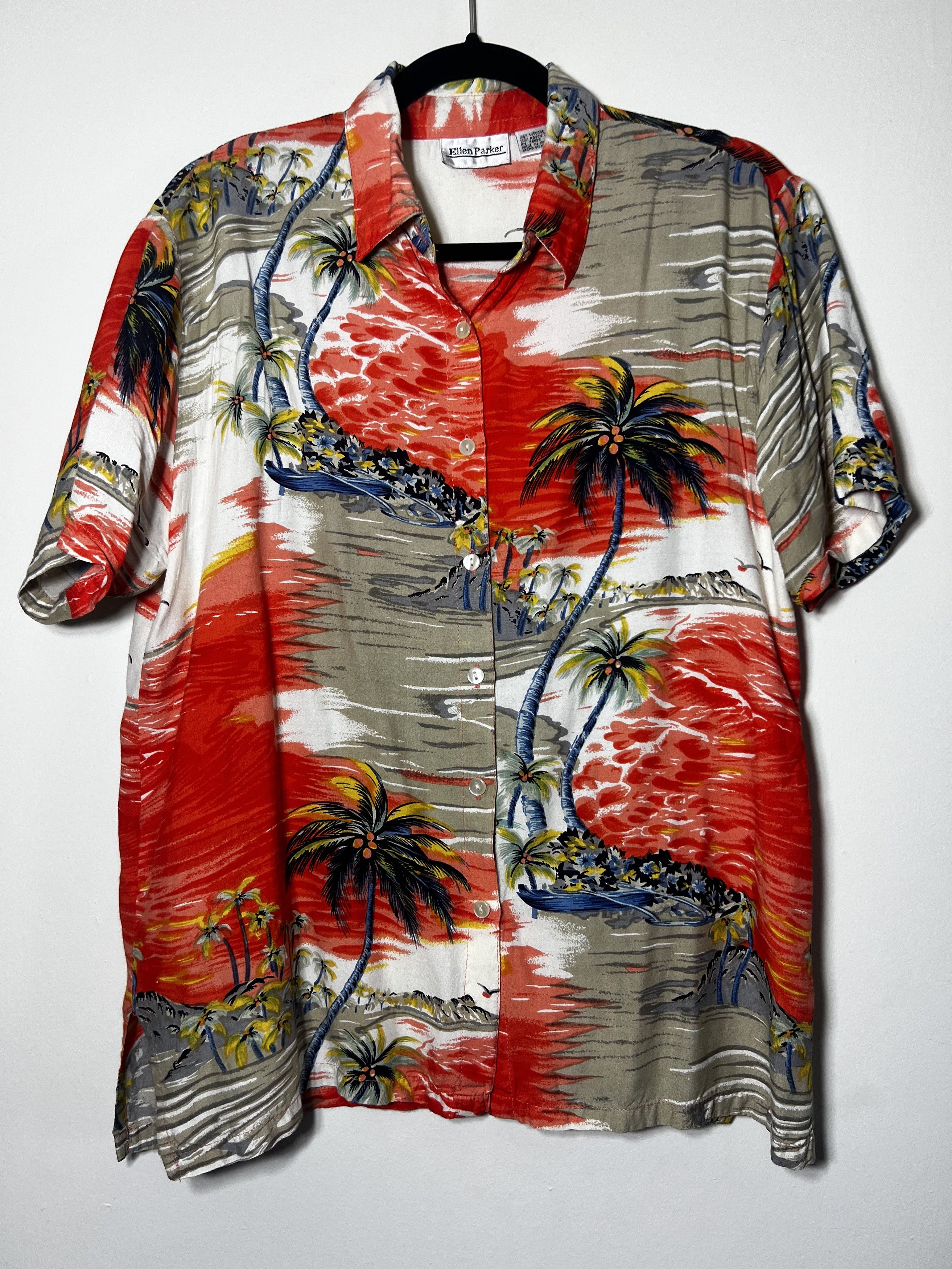 Vintage Vintage Ellen Parker Rayon Hawaiian Print Button Up Shirt Size US M / EU 48-50 / 2 - 1 Thumbnail