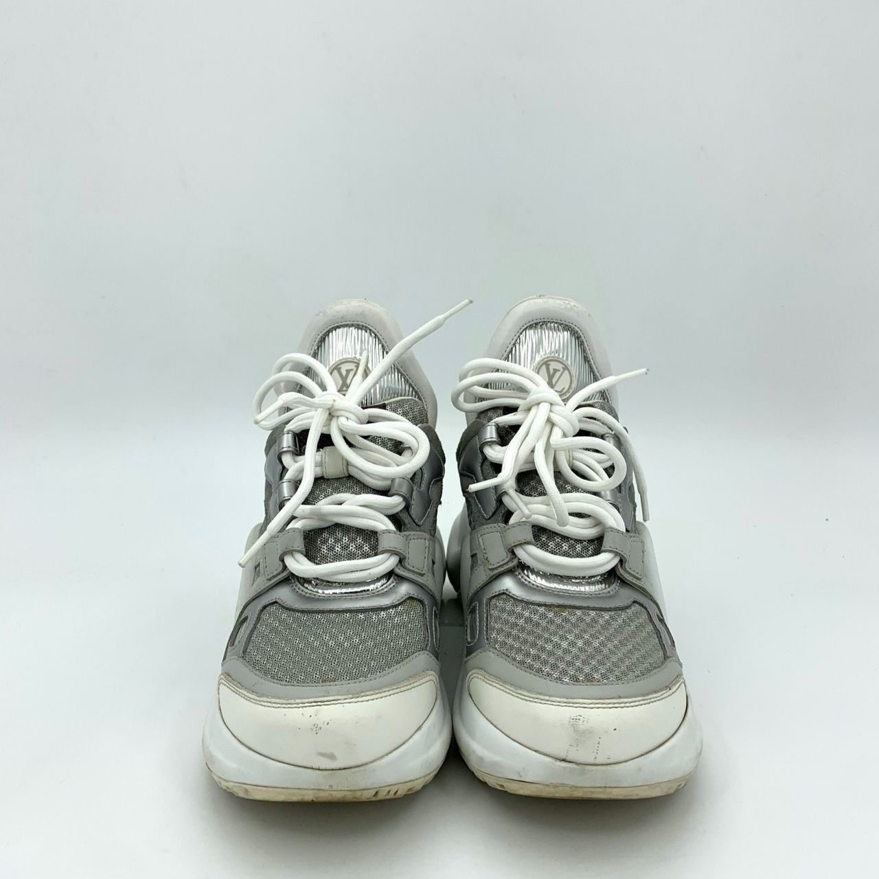 Louis Vuitton Louis Vuitton Archlight Sneakers Womens Silver & White Mesh Size US 6 / IT 36 - 3 Thumbnail