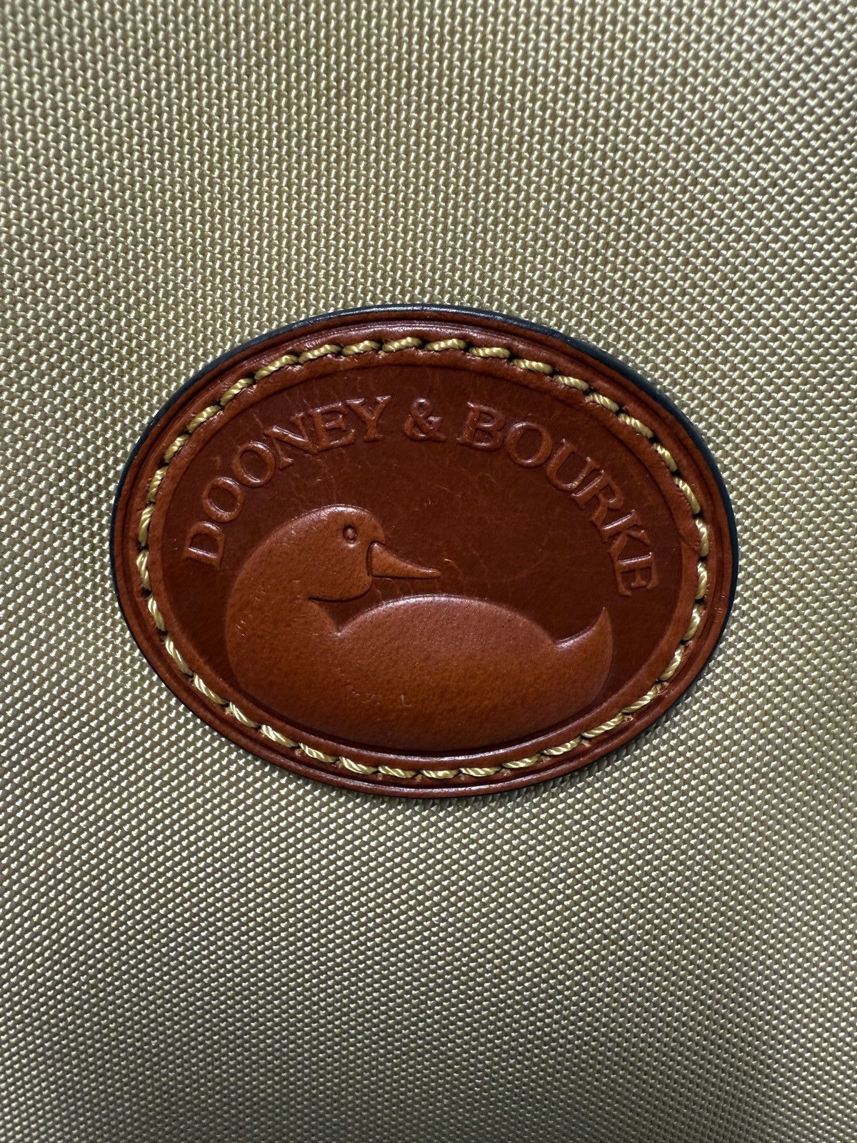 Dooney & Bourke Dooney & Bourke Khaki Nylon Tote Braided Leather Handles Size ONE SIZE - 2 Thumbnail
