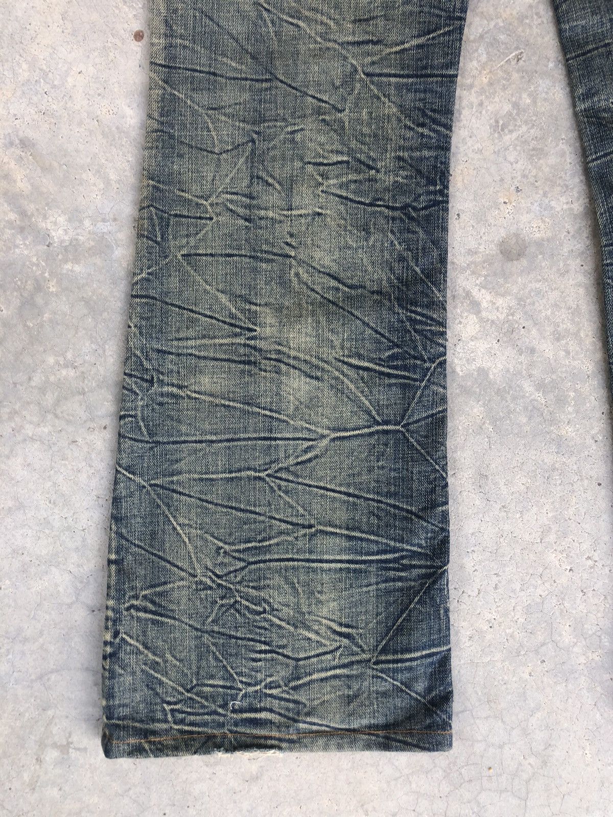 Japanese Brand Japanese Algate Flared Jeans Mud Wash Distressed Jeans Size US 32 / EU 48 - 11 Thumbnail