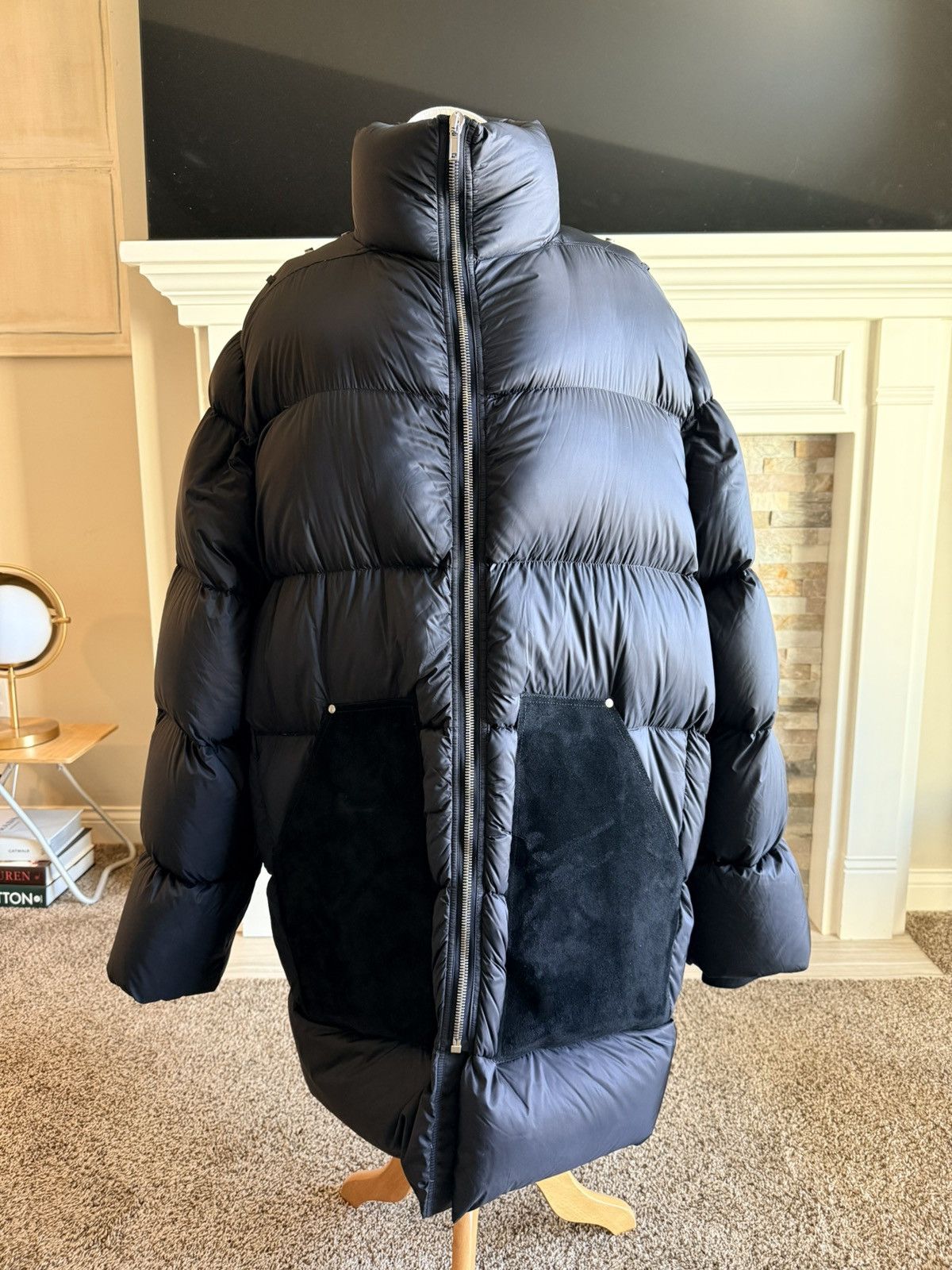 Rick Owens FW19 LARRY RUNWAY DRELLA PARKA NWT | Grailed