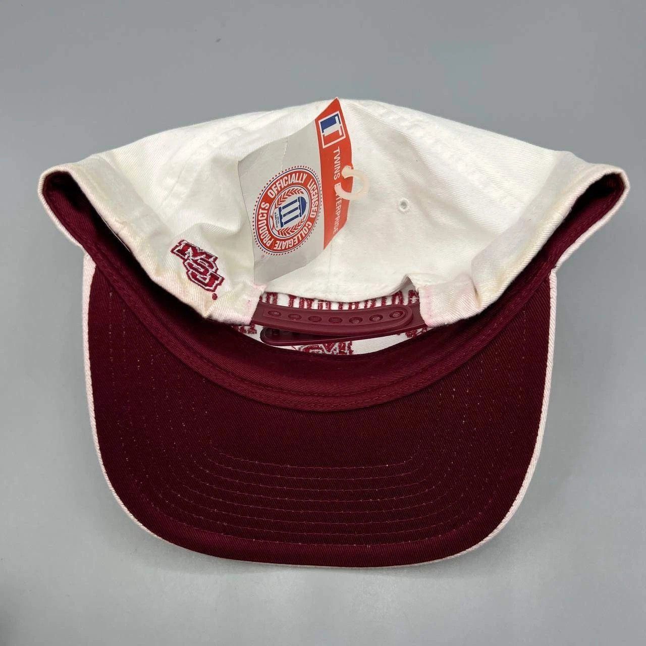 Twins Enterprise Inc. Mississippi State Bulldogs Hat Men White Snap Back Cap New Size ONE SIZE - 5 Thumbnail