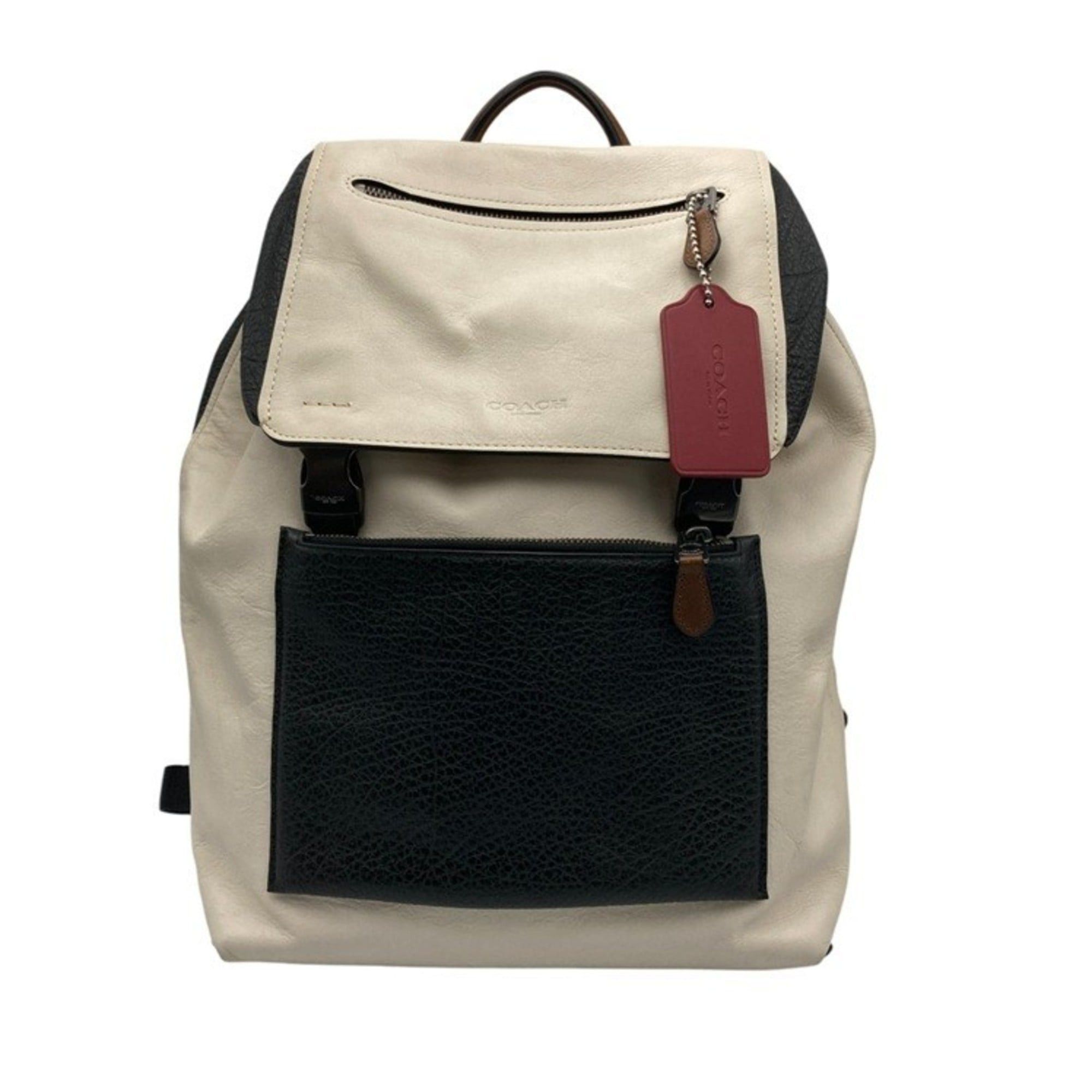 Coach Coach F16556;Beige and White Daisy Canvas Backpack 