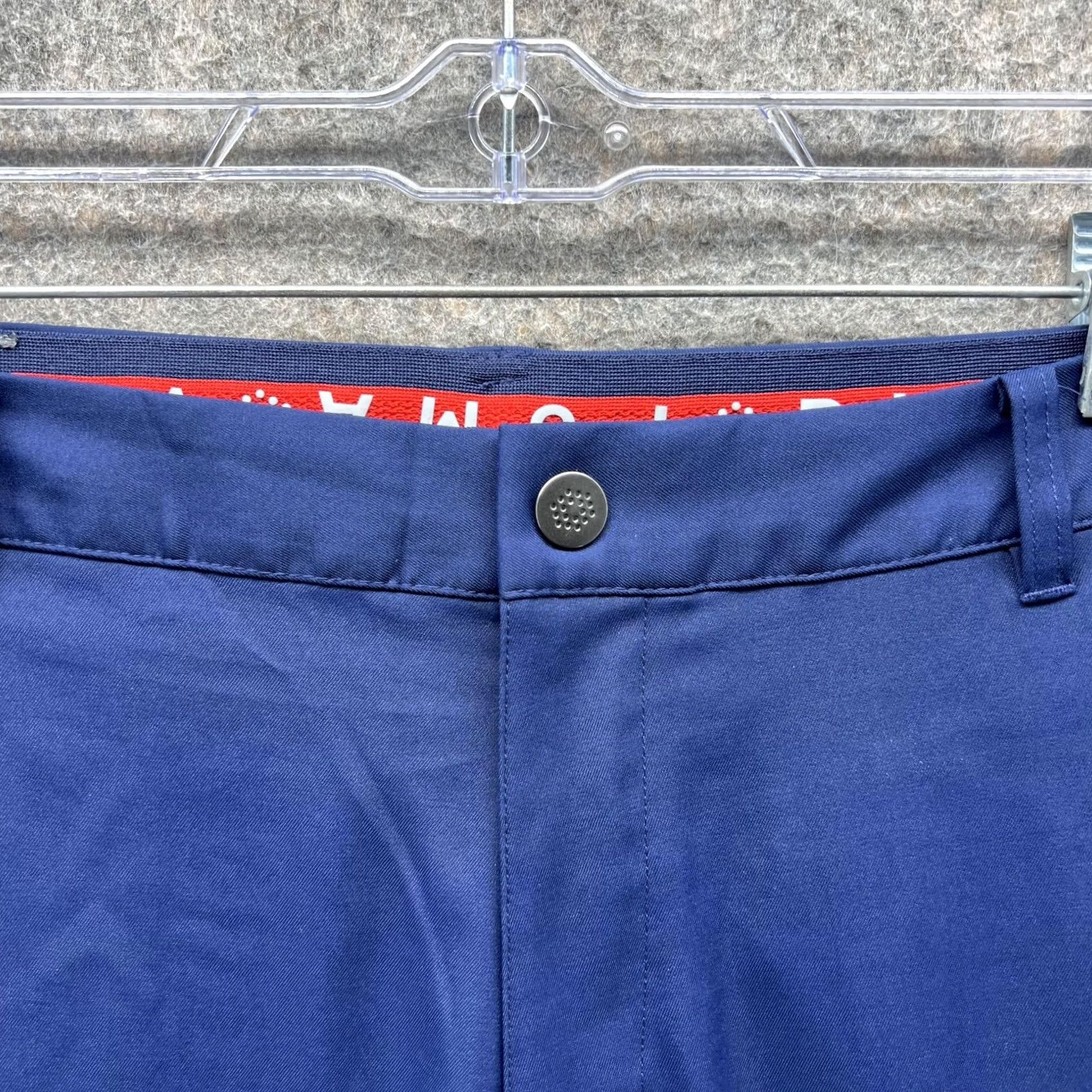 Puma Puma Pants Men 34x32 Blue Chino Flat Front Casual Athletic Golf Golfer Stretch Pants Regular Blue Front Flat Front Pockets Mens 34-32 Size US 34 / EU 50 - 4 Thumbnail