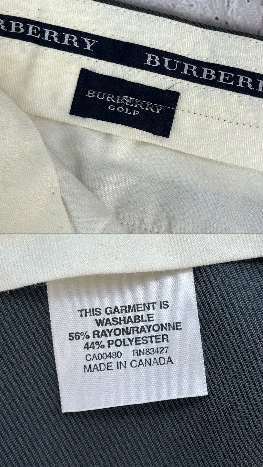 Burberry Vintage Burberry Golf Straight Green-Grey Rayon Chino Pants Size US 38 / EU 54 - 14 Thumbnail