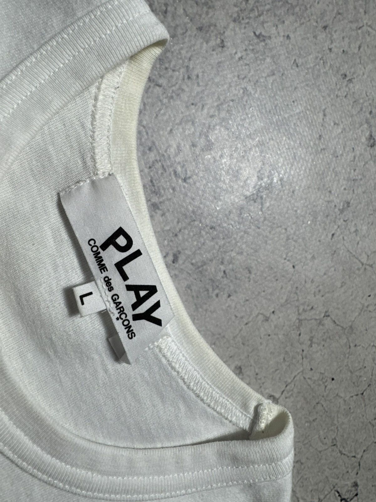 Comme des Garcons PLAY Play Comme des Garcons Love Big Logo White T-Shirt CDG Size L / US 10 / IT 46 - 5 Thumbnail